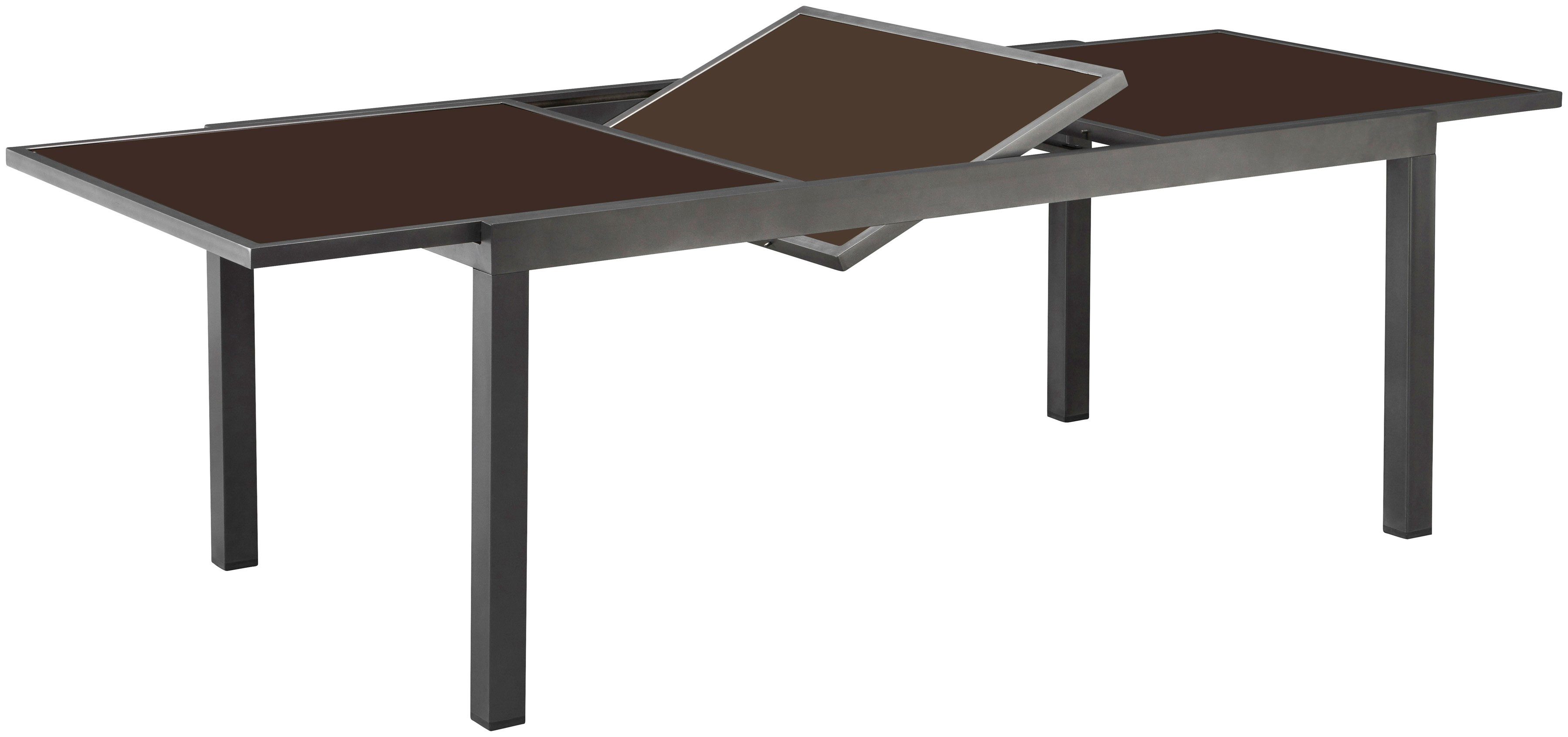 MERXX Tuin-eethoek Amalfi, TOPSELLER! gepoedercoat aluminium, 100% polyester, geschikt voor 8 personen (9-delig)