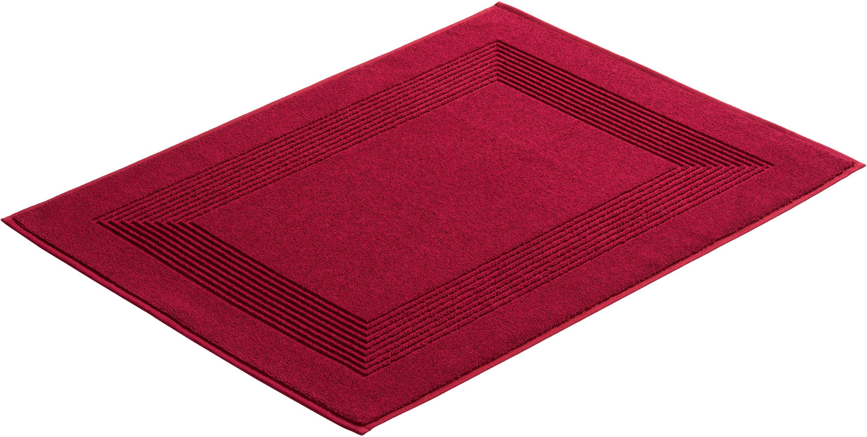 Vossen Badmat Nieuwe Generatie Badmat, met bies, hoog-laag effect, 100% supersoft katoen (1 stuk)