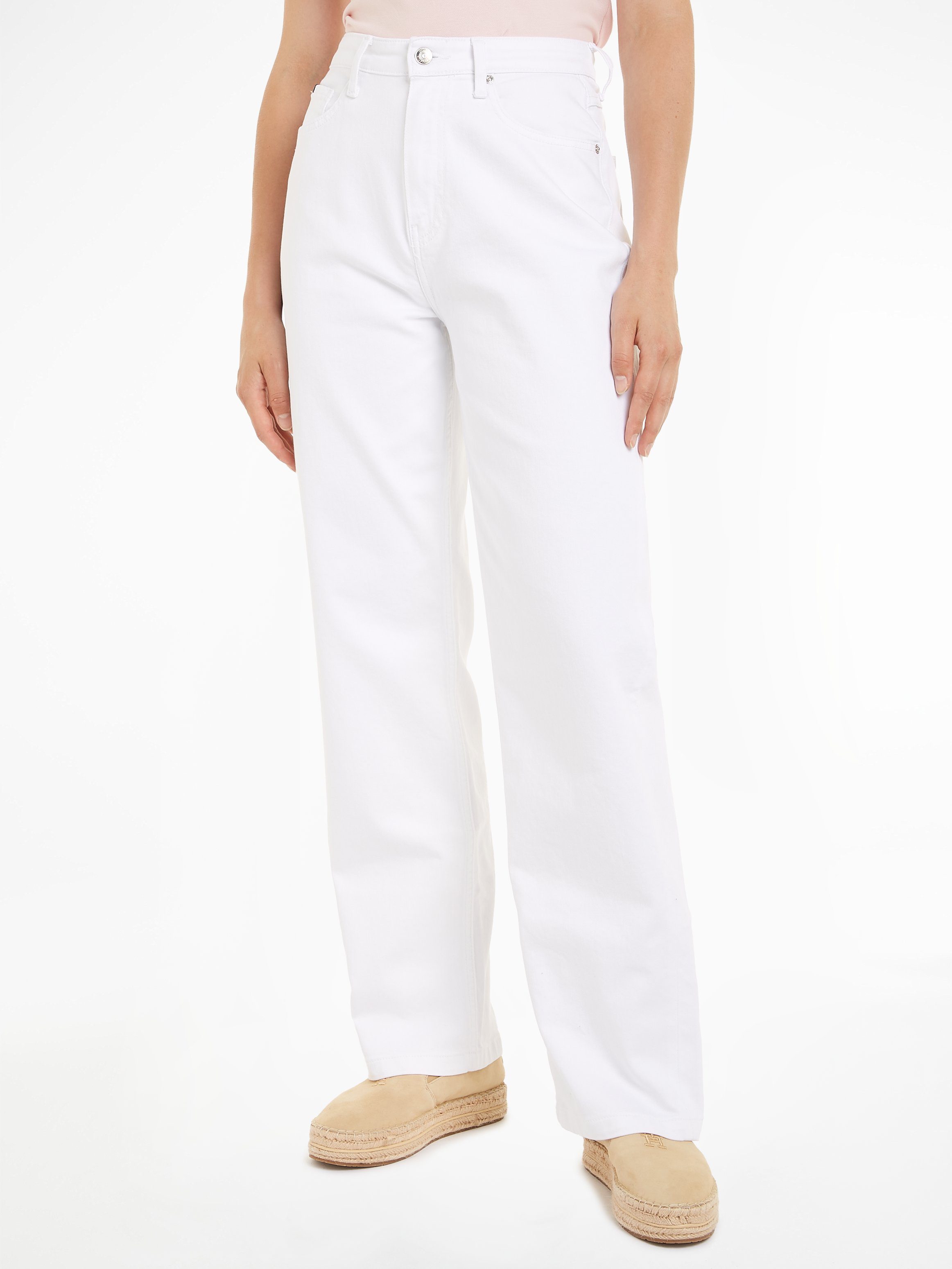 Tommy Hilfiger Straight jeans RELAXED STRAIGHT HW PAM met logo-badge