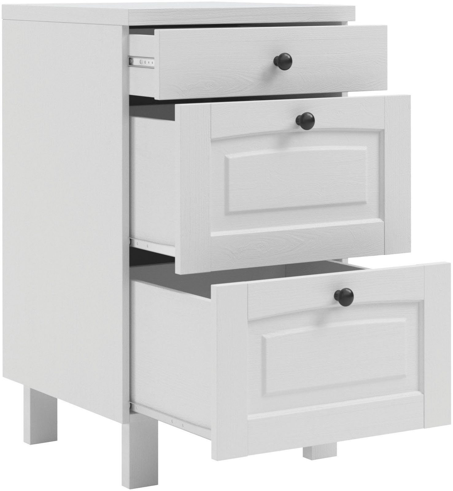 Kochstation Onderkast KS-Osby Massief grenen, breedte 50 cm, 3 laden (1 stuk)