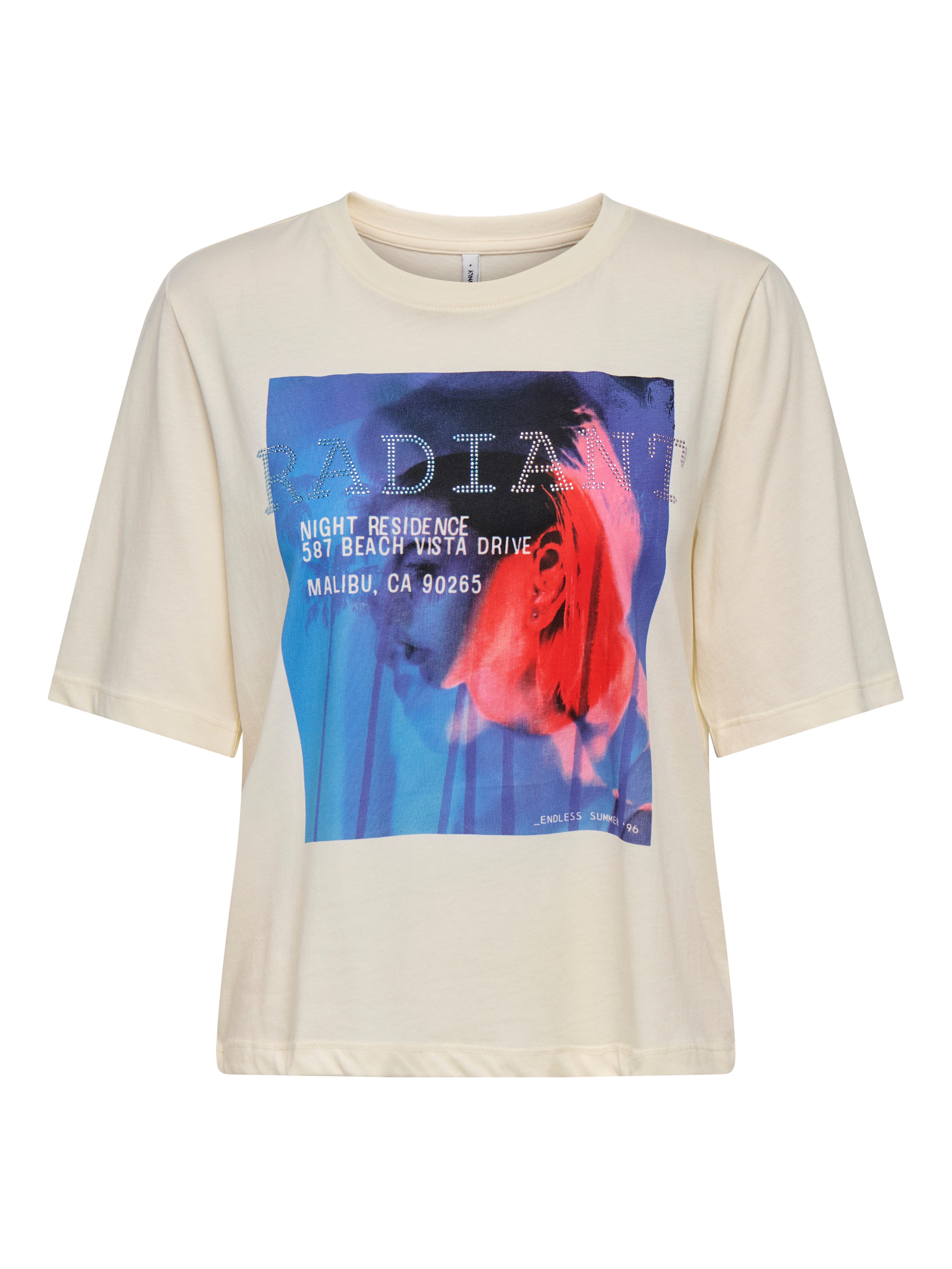 Only Shirt met korte mouwen ONLHAVANNA LIFE S/S VIBE TOP BOX JRS