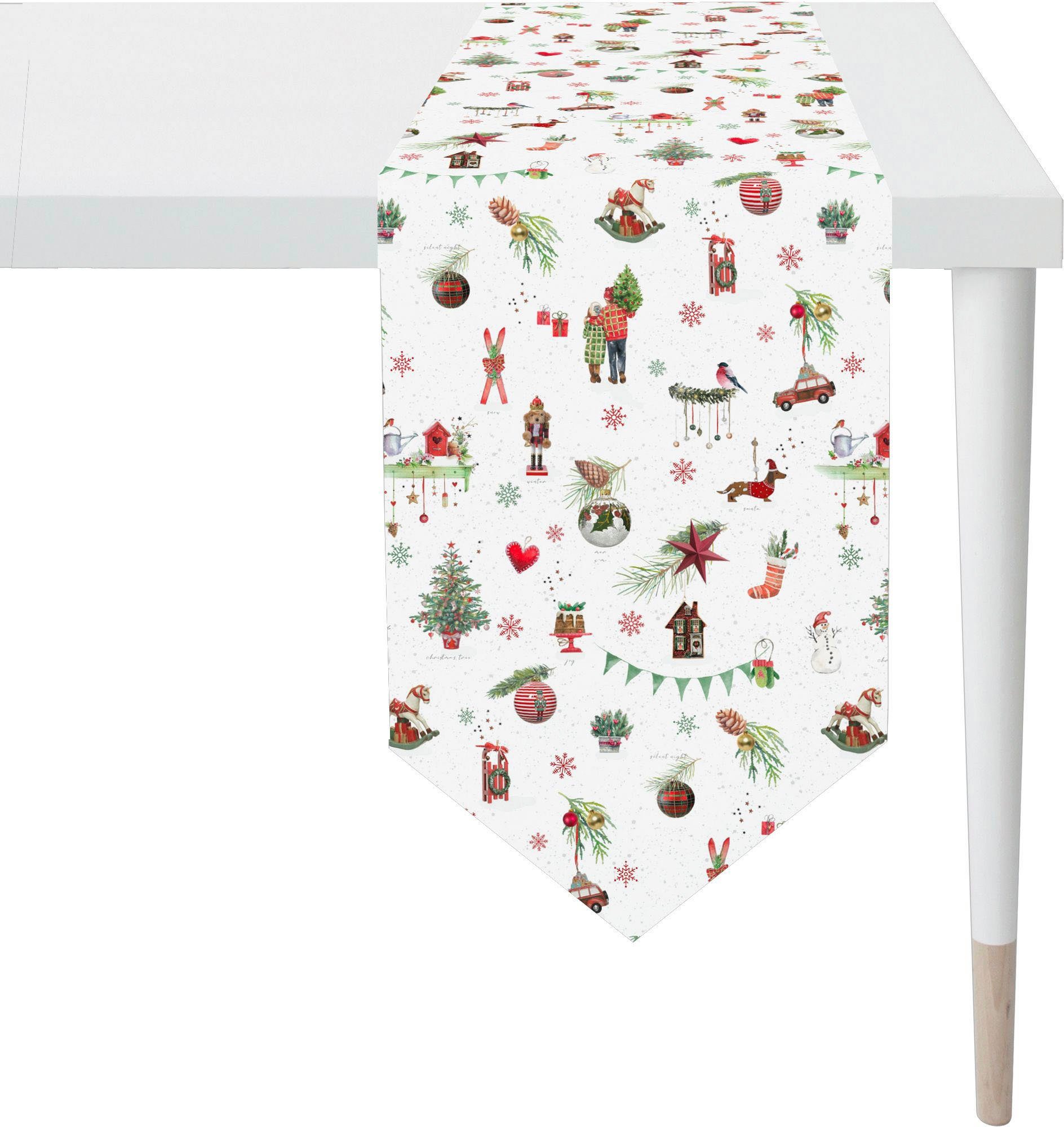 APELT Tafelband 6200 WINTERWERELD, kerstdecoratie, kerst (1 stuk)