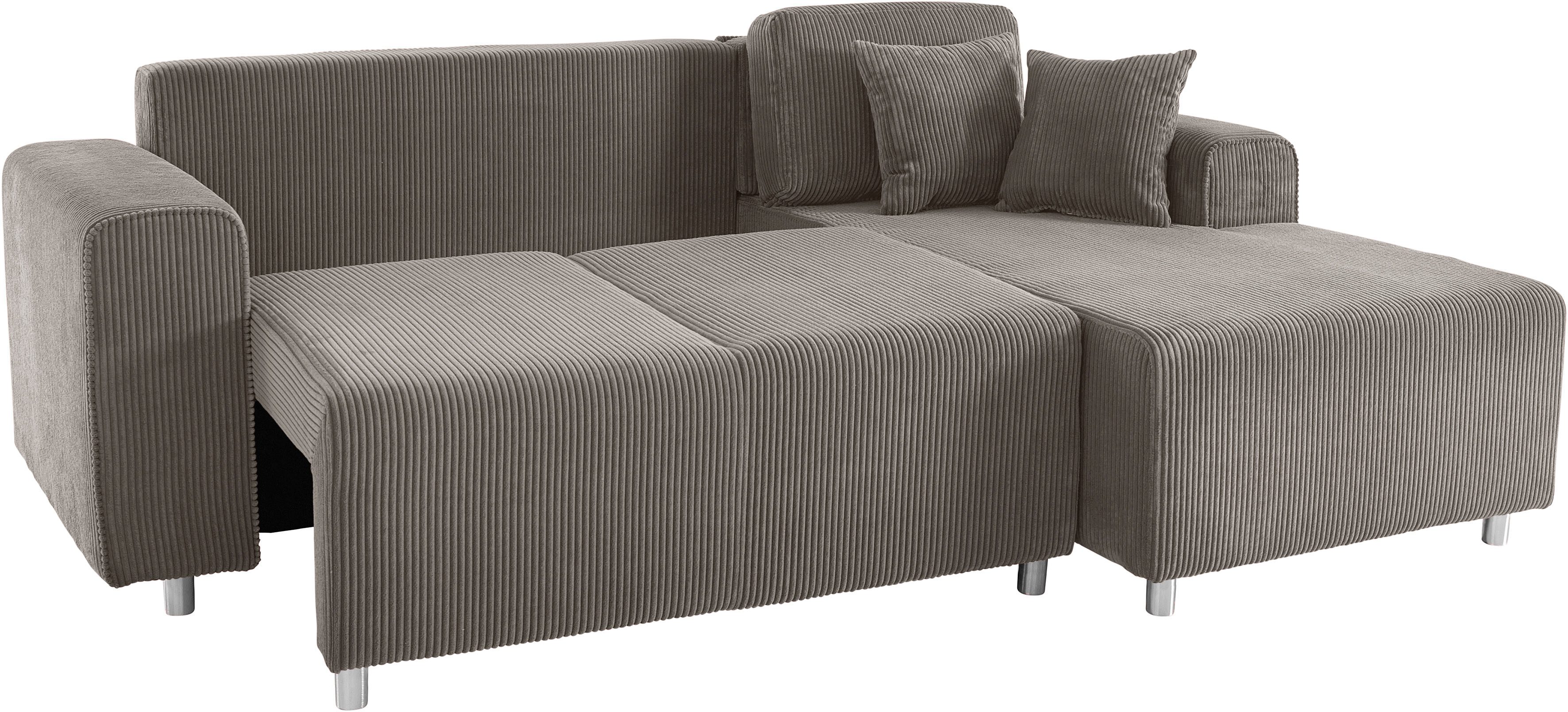 Guido Maria Kretschmer Home&Living Hoekbank Györ L-vorm, optioneel met bedfunctie en bedlade inclusief 2 sierkussens