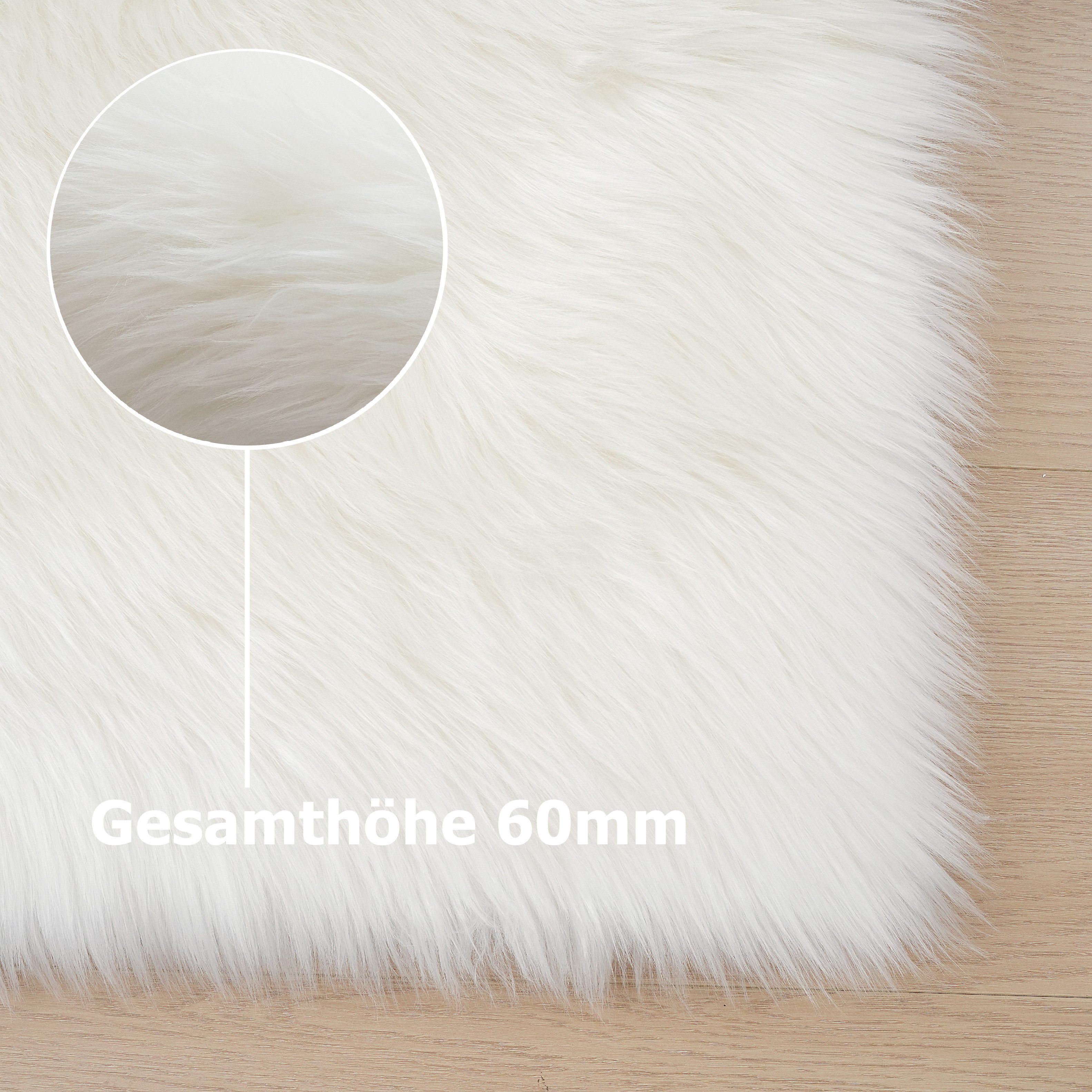 my home Vachtvloerkleed Dena, hoogpolige vloerkleden, behaaglijk zacht Imitatiebont, unikleur, woonkamer, slaapkamer, eetkamer