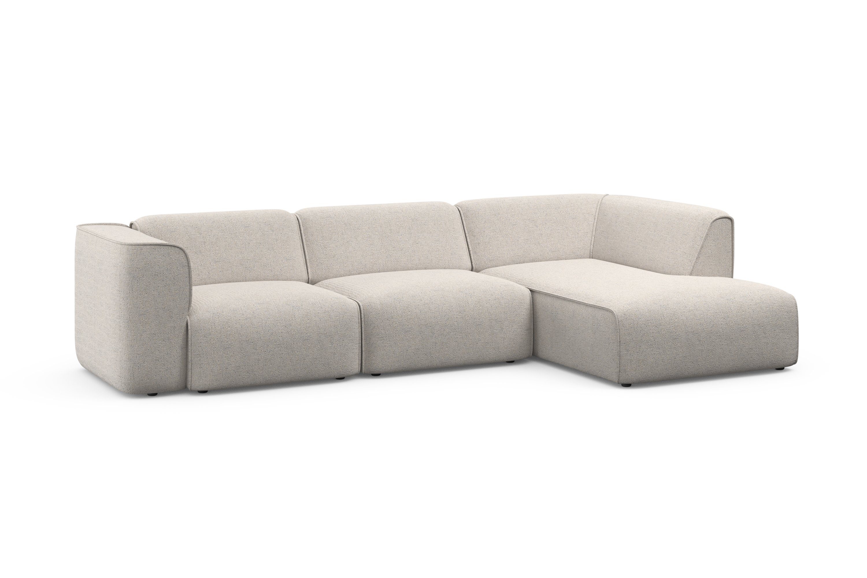 RAUM.ID Hoekbank Merid L-vorm, altijd uitbreidbaar met modules, B/D/H: 295/162/70 cm