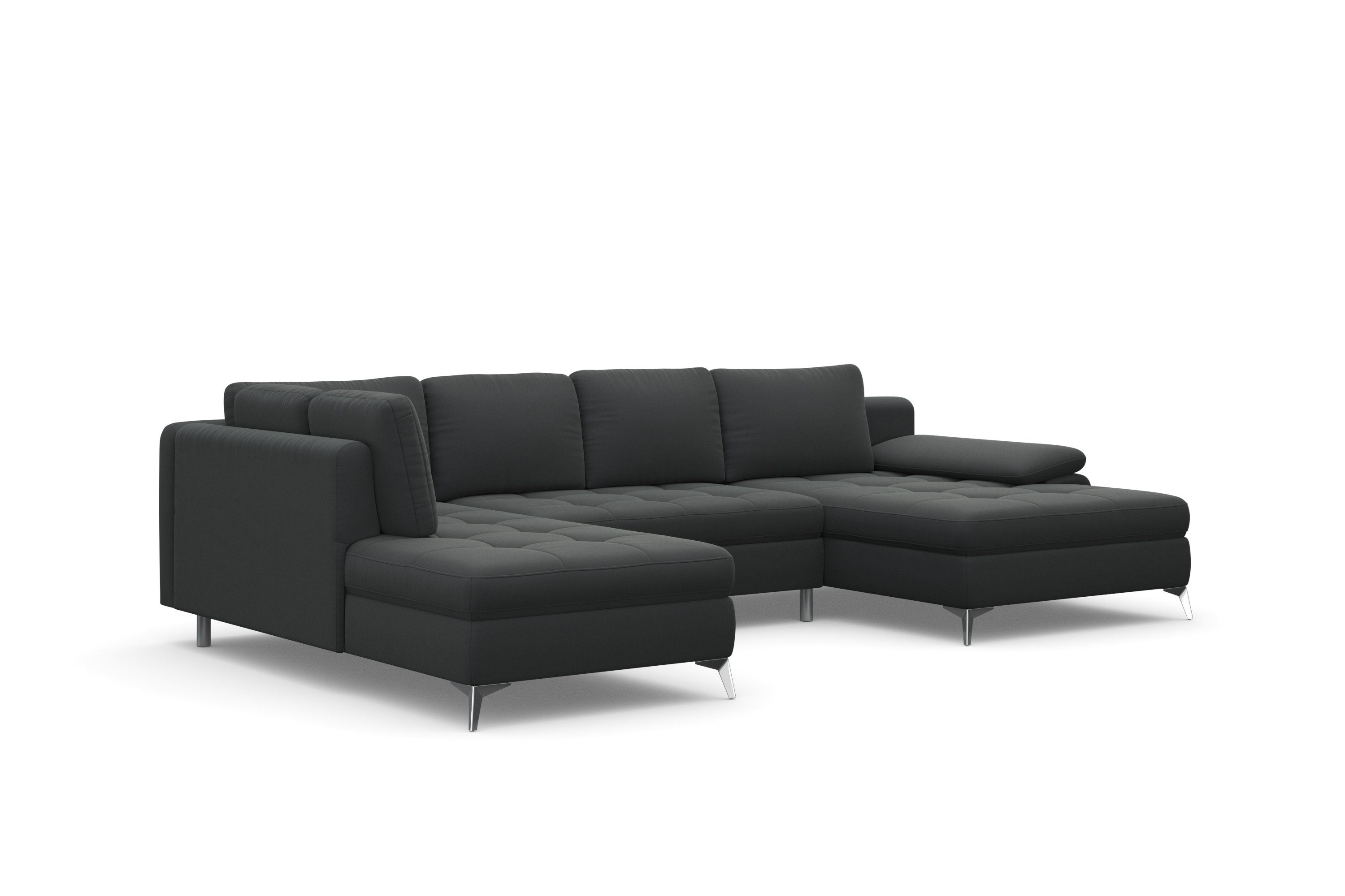 sit&more Zithoek Latigo U-vorm met récamier, naar keuze met slaapfunctie en bedkist