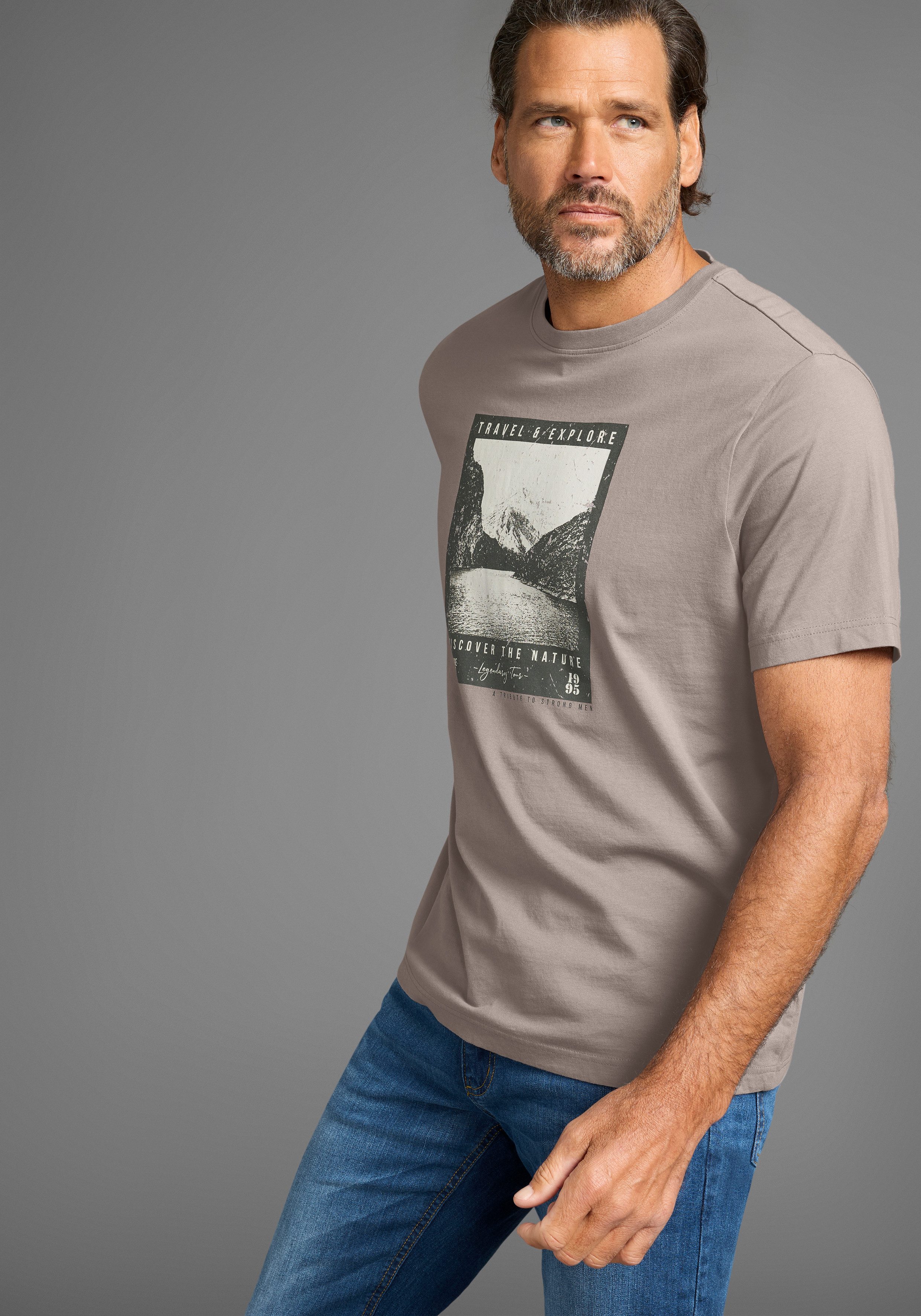 Man's World Shirt met print met modieus-landschapsdruk