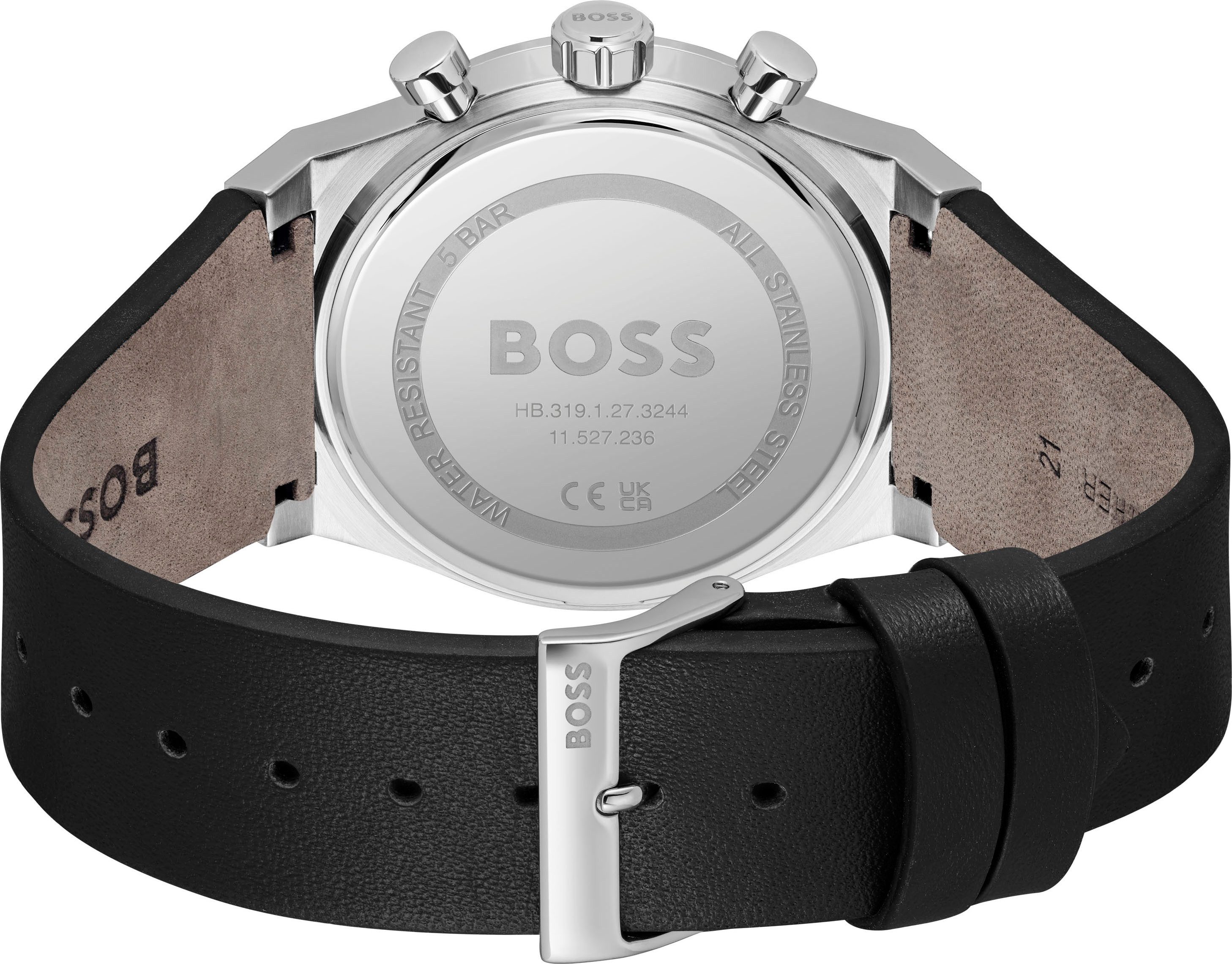 Boss Chronograaf CANDOR CHRONO Quartzhorloge, horloge, herrenuur, roestvrijstalen band, analoog, dag