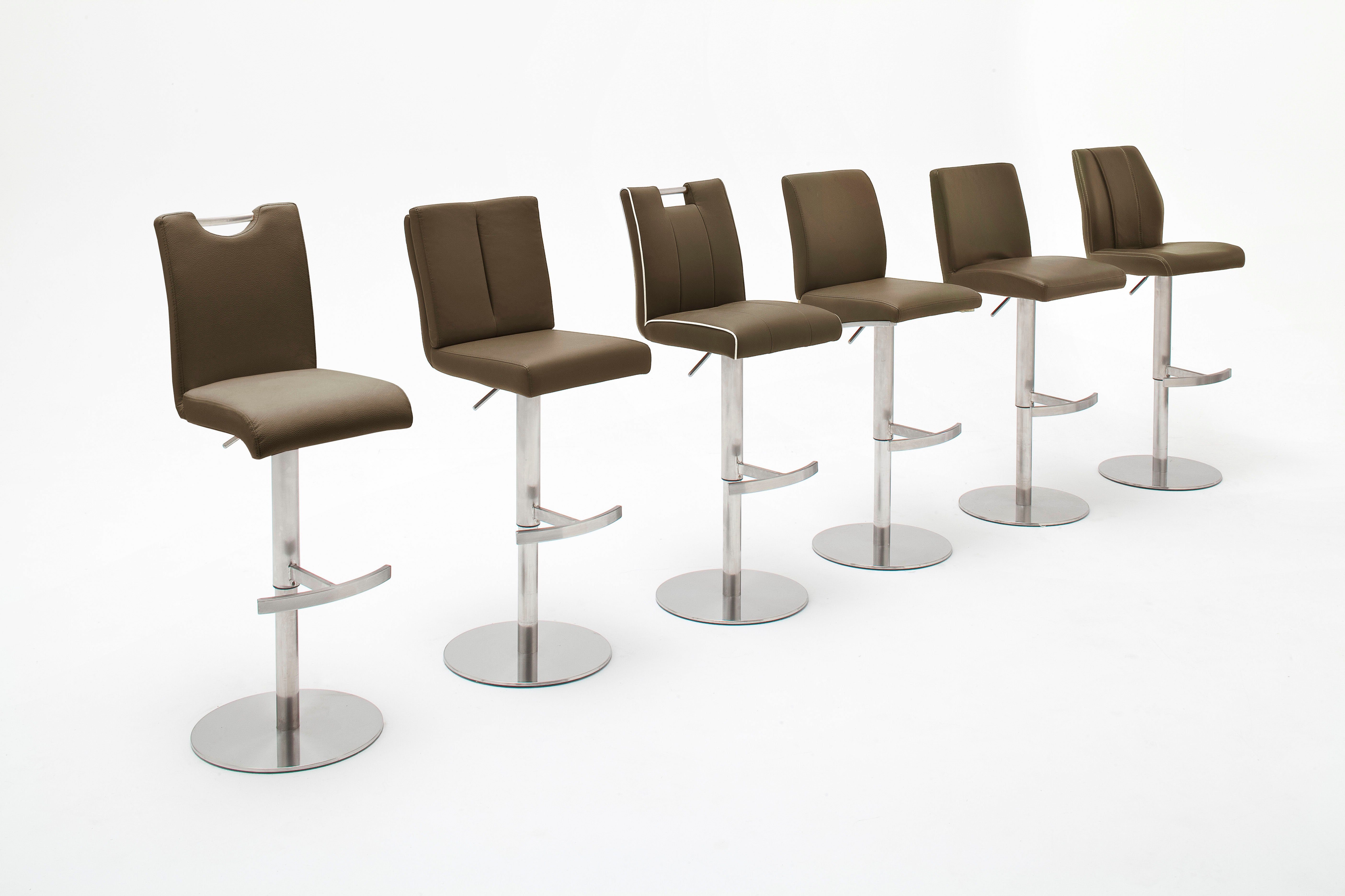 MCA furniture Bistrostoel BARBECOOL, TOPSELLER! met rugleuning, vierkante bodemplaat, 180° draaibaar, zithoogte van 55-80 cm