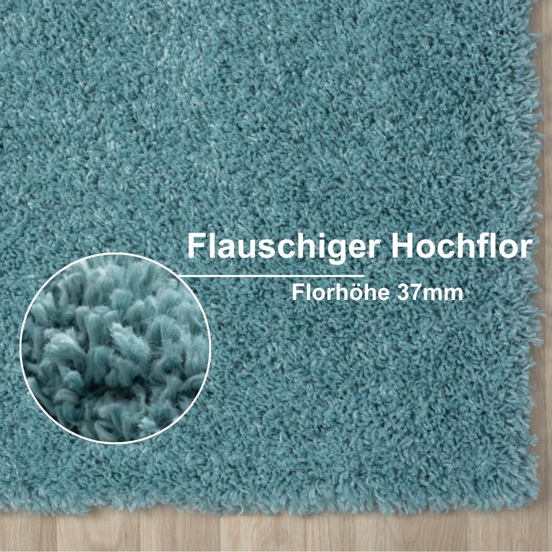 Myflair Möbel & Accessoires Hoogpolig vloerkleed My Shaggy Shaggy, uni-kleuren, licht glanzend, microvezel, extra fluffy