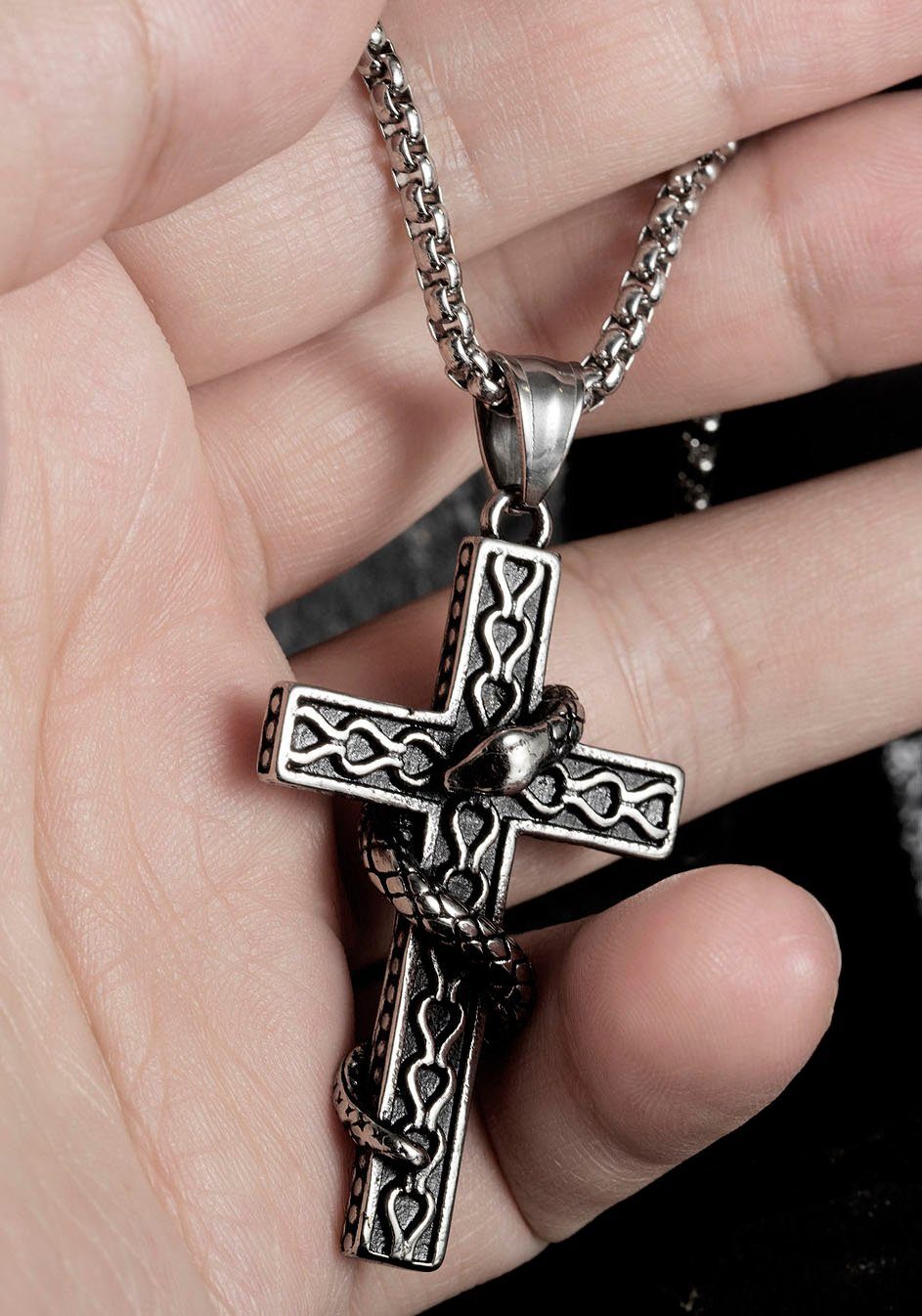 Firetti Ketting met hanger Sieraad cadeau kruis slang