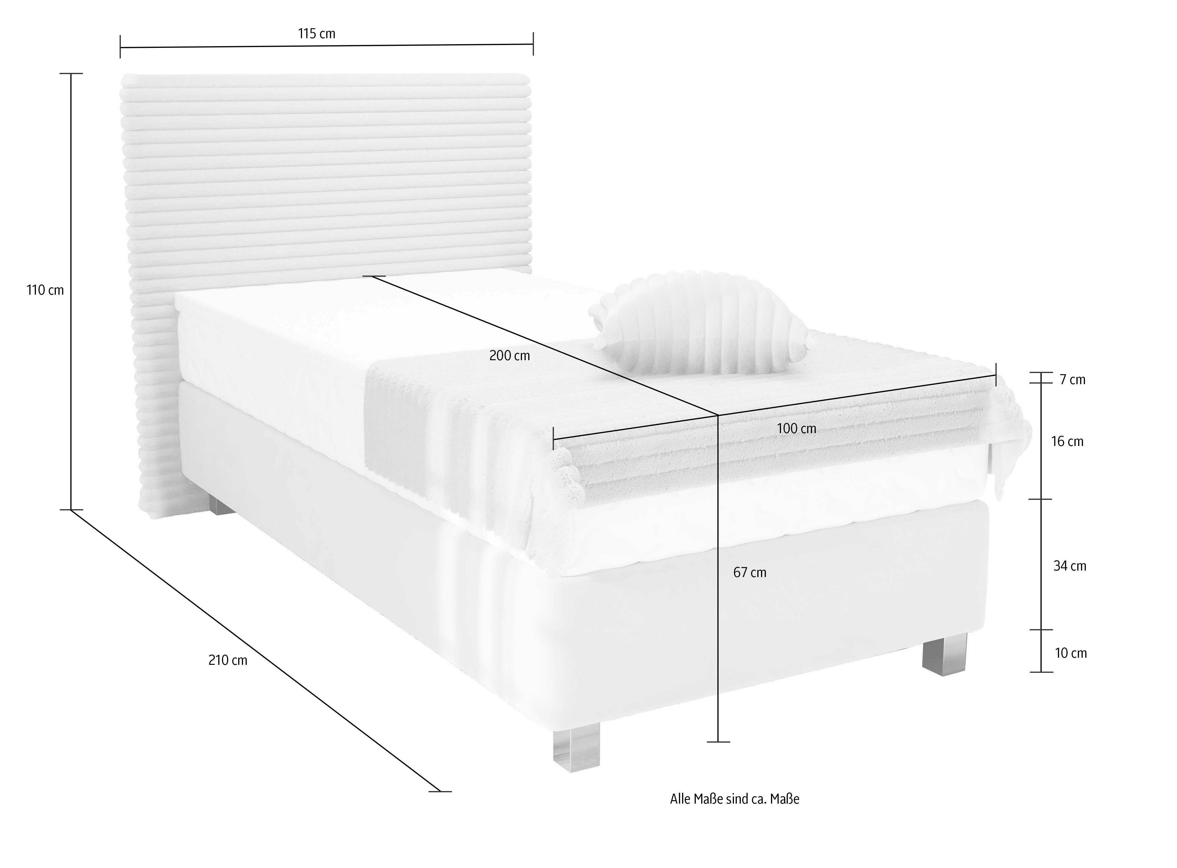 Westfalia Polsterbetten Boxspring Sven incl. sierkussens, naar keuze met of zonder koudschuim matrastopper