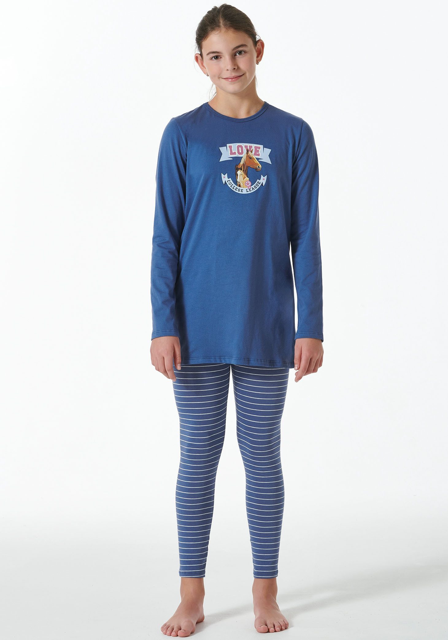 Schiesser Pyjama met motief op de borst (2-delig)