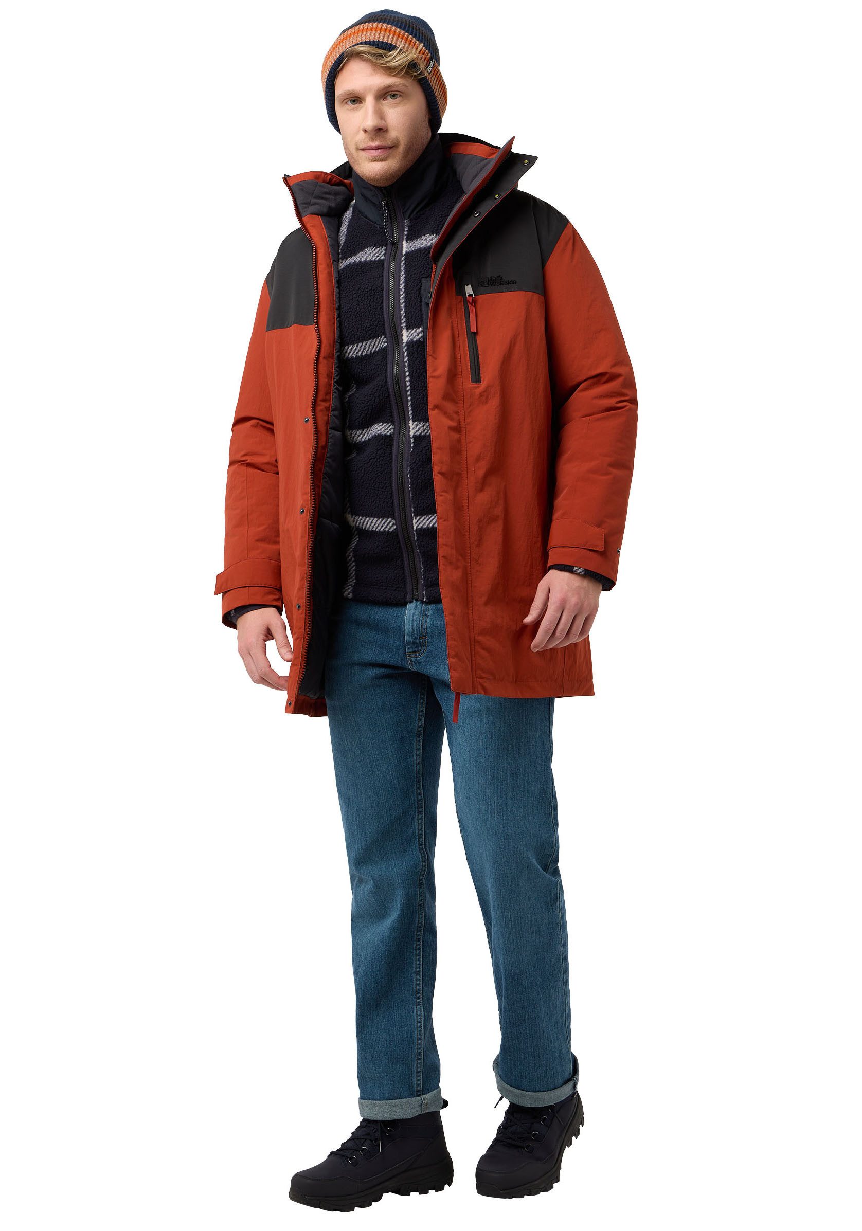 Jack Wolfskin Gletschersee Parka Men Waterdichte winterjas Heren 2XL intense rust intense rust