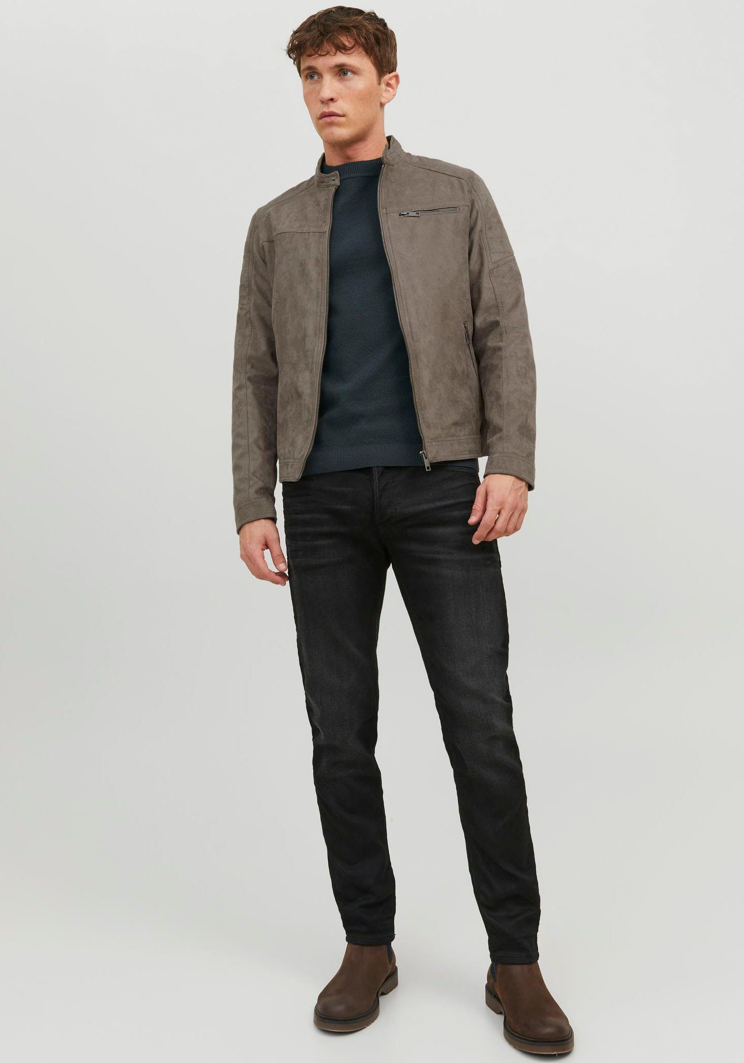 Jack & Jones Imitatieleren jack JJEROCKY JACKET NOOS