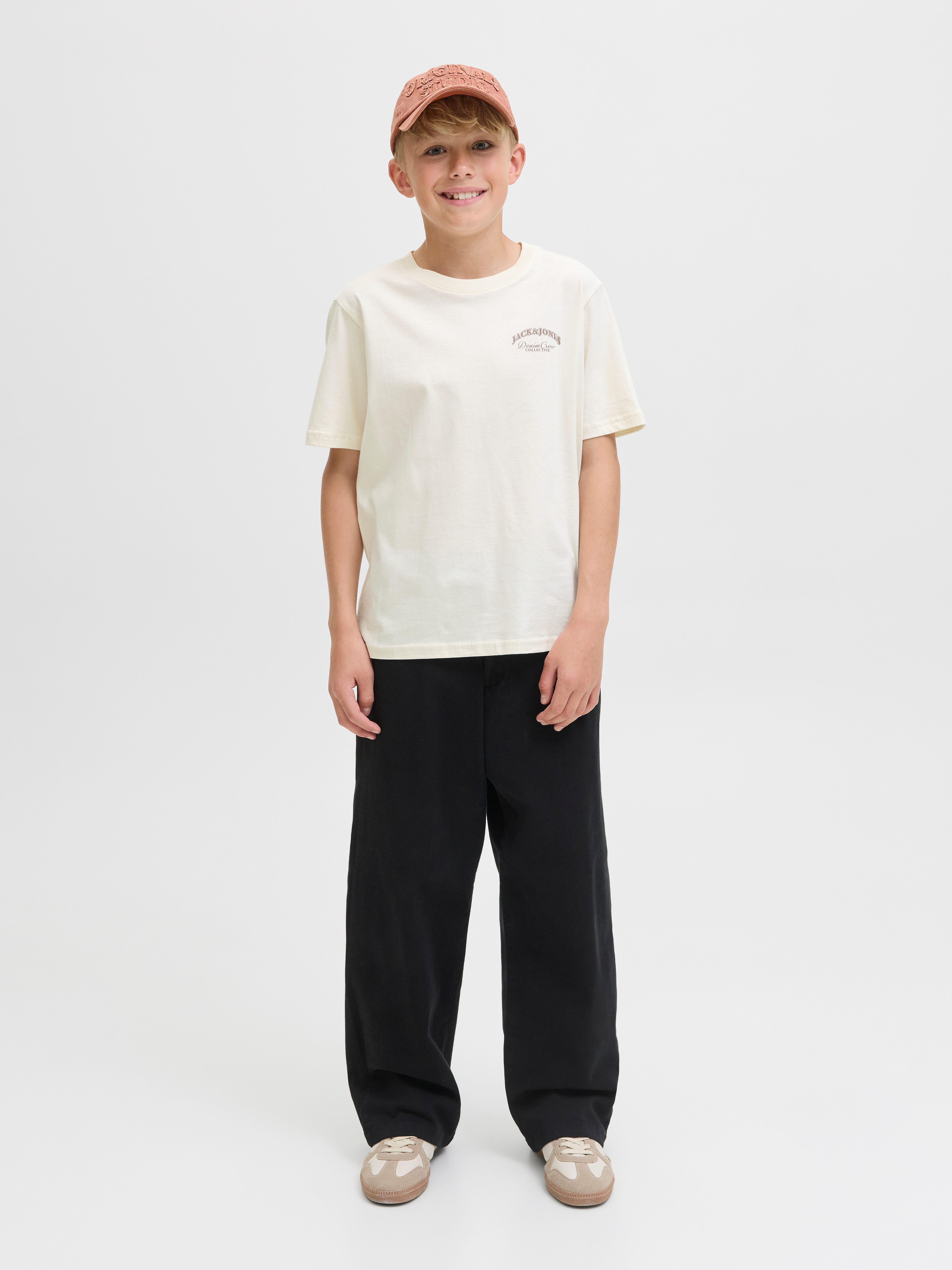 Jack & Jones Junior T-shirt JJEBRANDES BACKP RELAXED TEE SS SN JNR