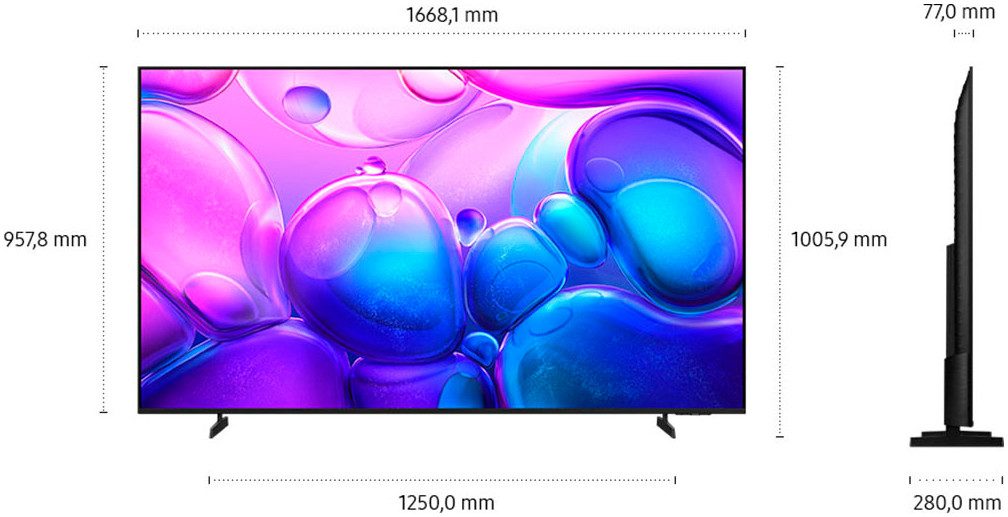 Samsung QLED-TV GQ75Q6FAAU QLED-televisie, Quantum HDR, Knox Security, Art Store, 3D Sound, Gaming Hub, AI TV