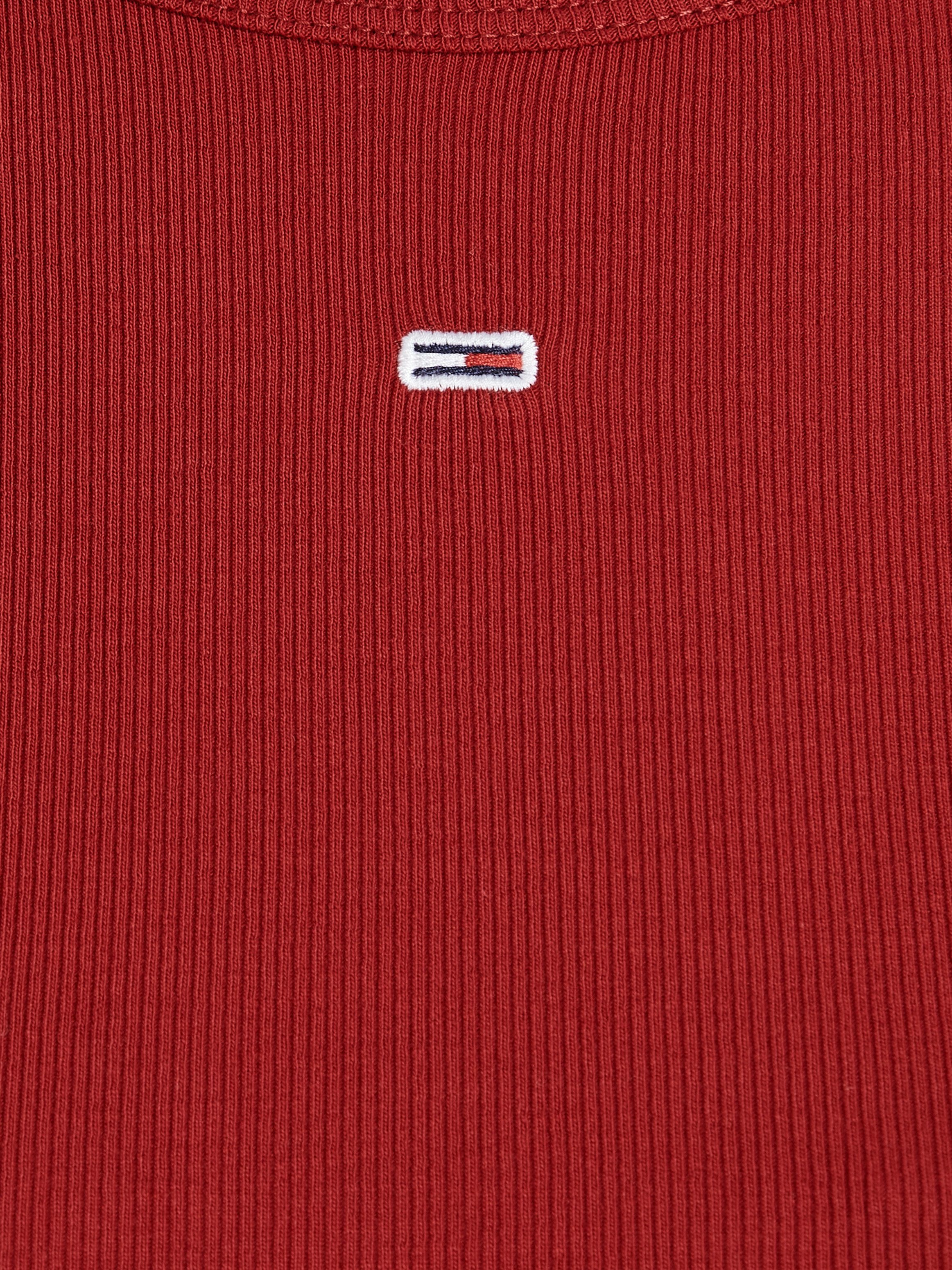 TOMMY JEANS T-shirt Slim Essential Rib Shirt Rippshirt Rundhalsshirt