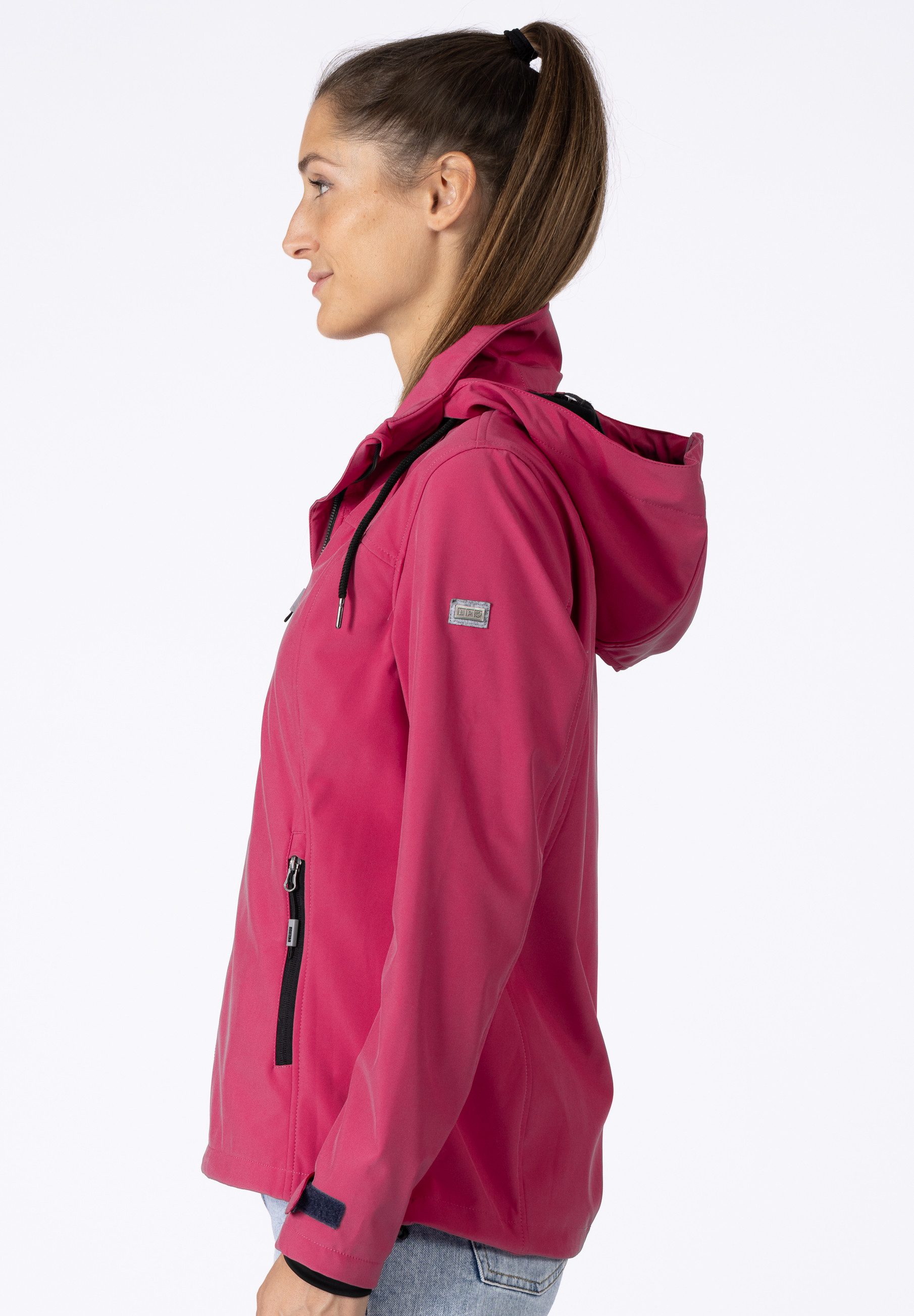 DEPROC Active Softshell-jack DECORAH PEAK V WOMEN met afneembare capuchon