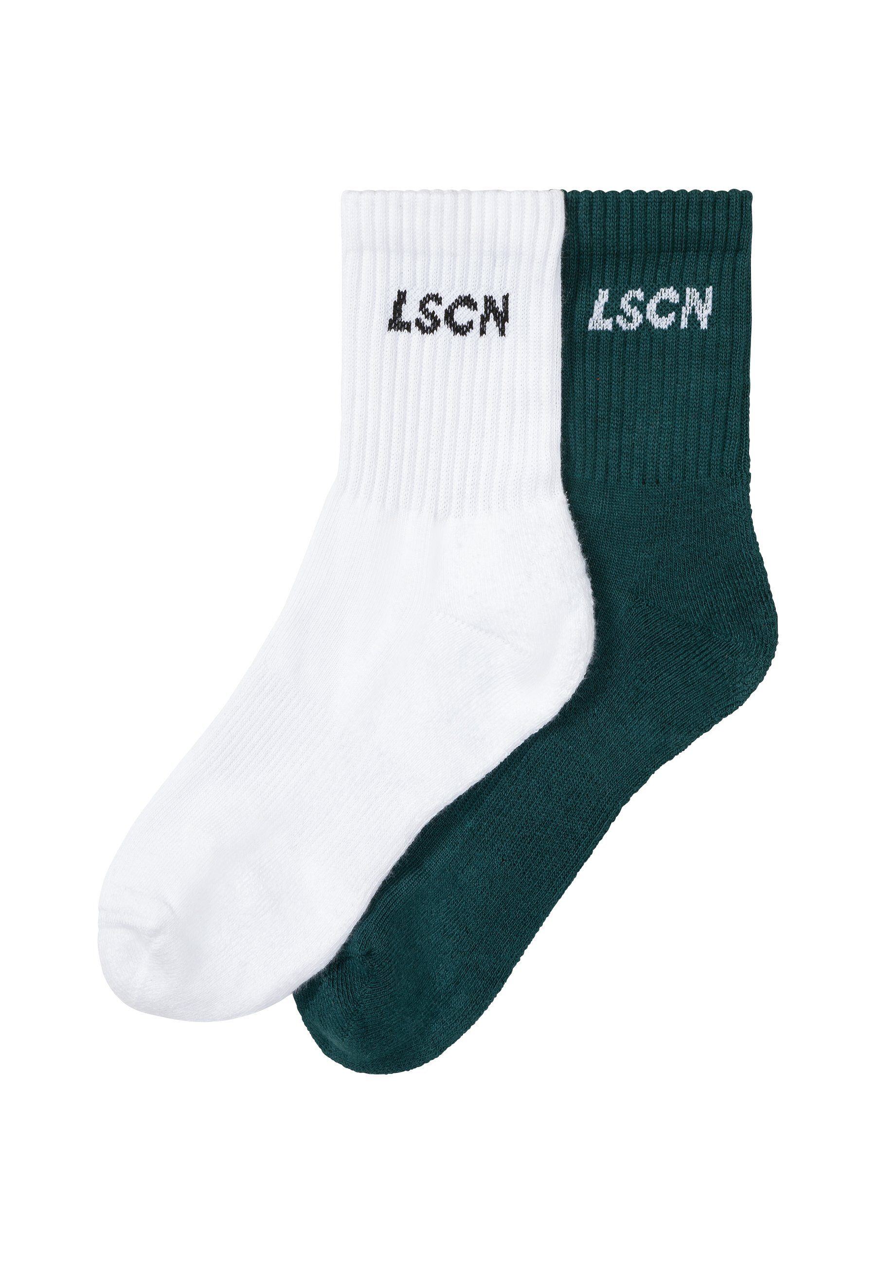 LSCN by LASCANA Tennissokken met badstof, halve voet (set, 2 paar)