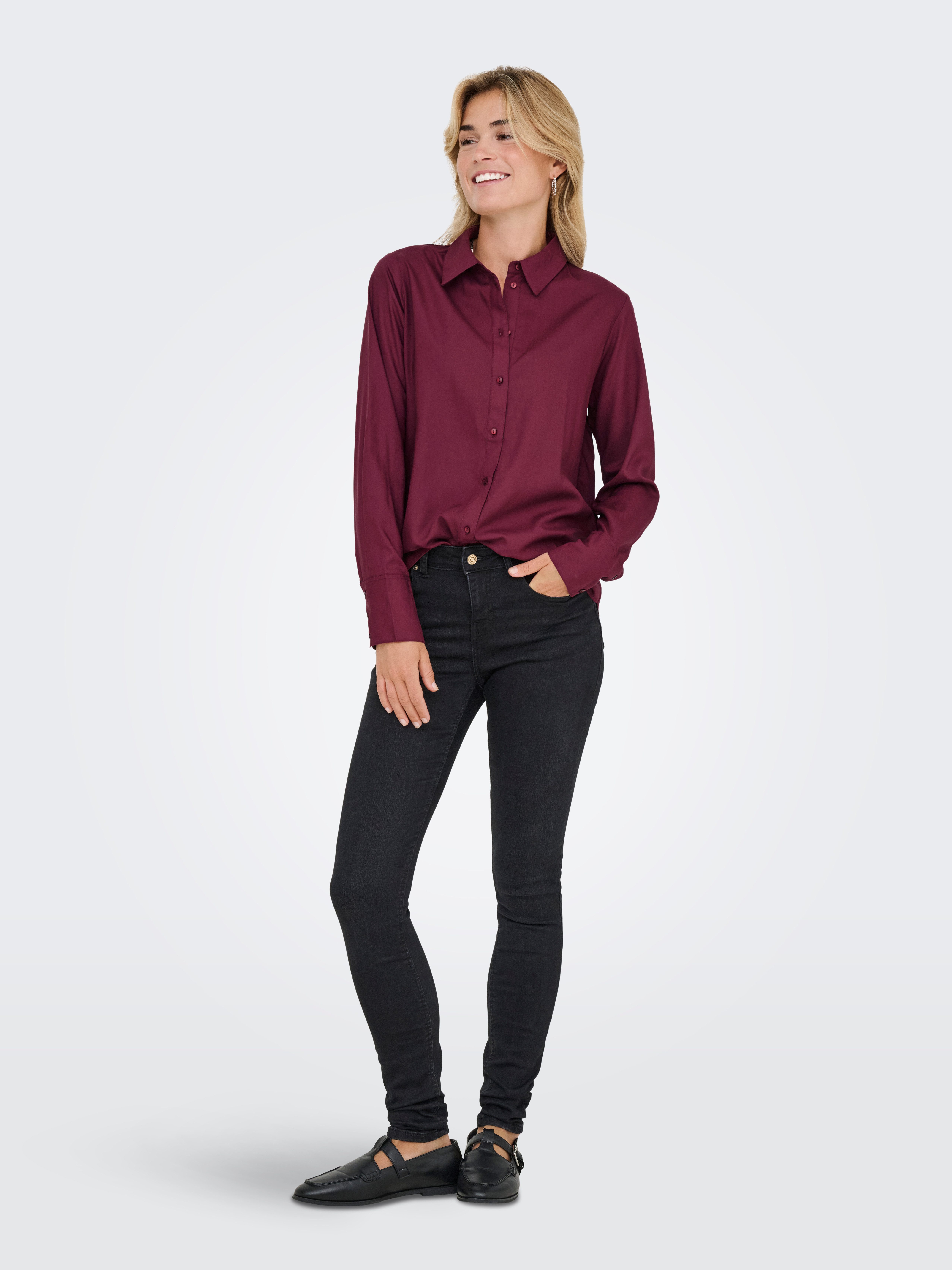 Only Overhemdblouse ONLBERIT LIFE L/S SHIRT WVN