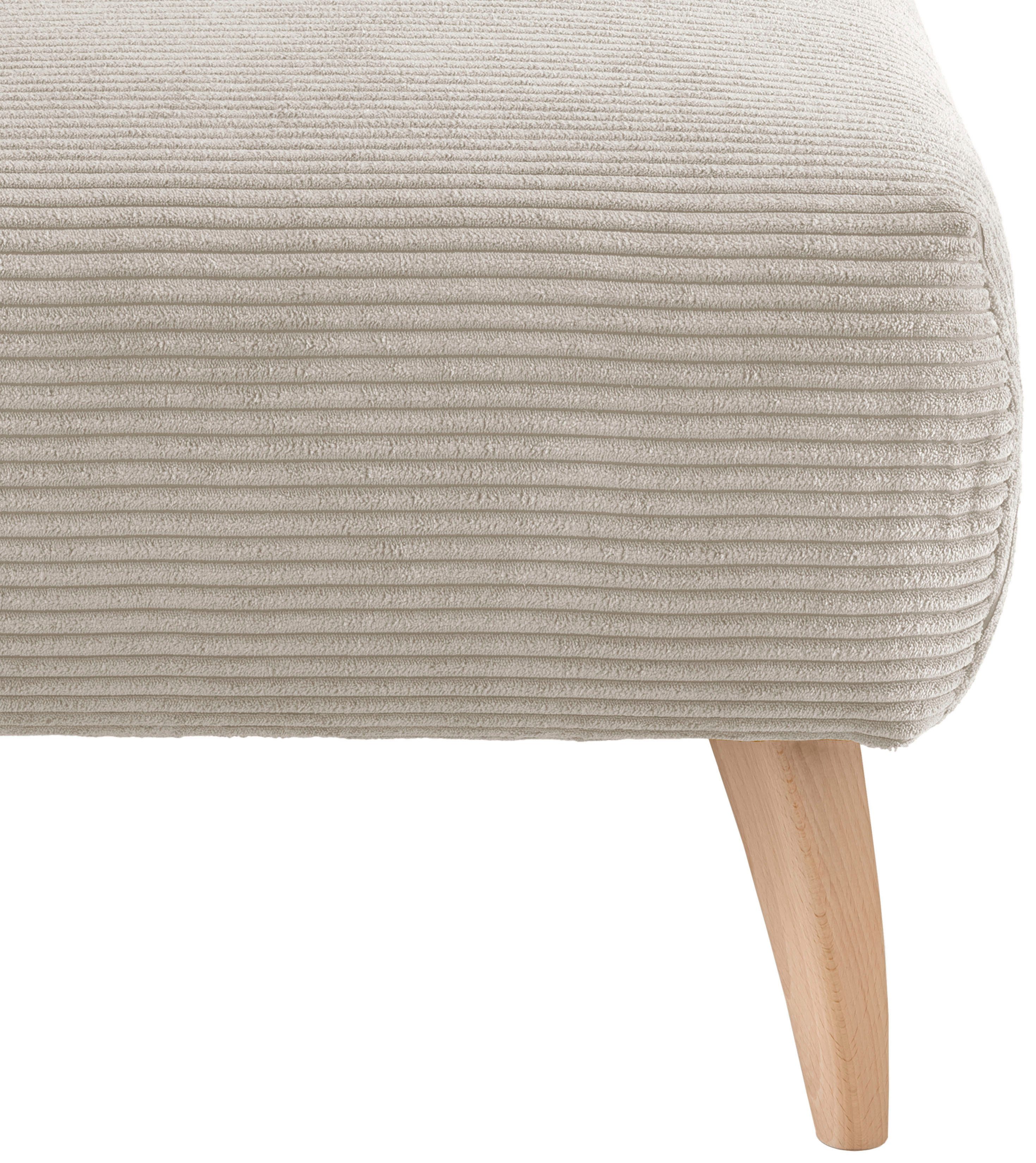INOSIGN Hocker Colori Kleur houten poten naar keuze, verschillende stoffen, hoogwaardige stof