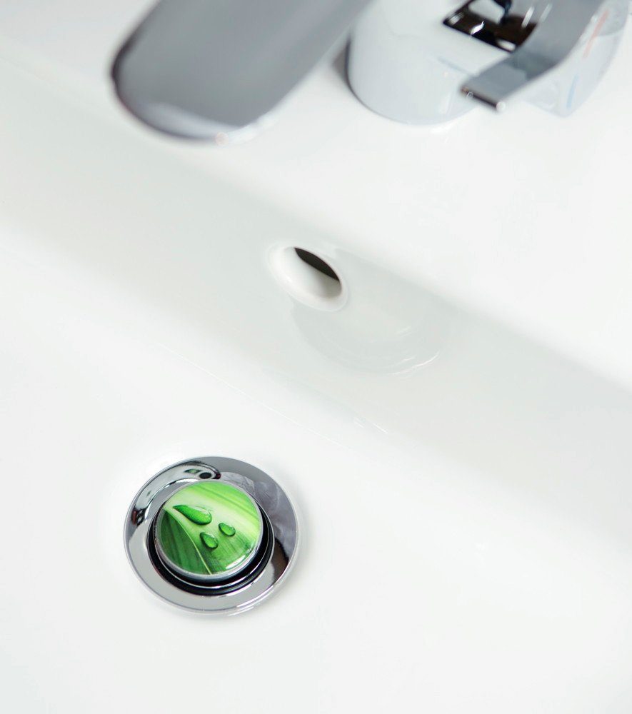 Sanilo Set badkameraccessoires Green Leaf bestaand uit toiletzitting, badmat en wastafelplug (complete set, 3-delig)