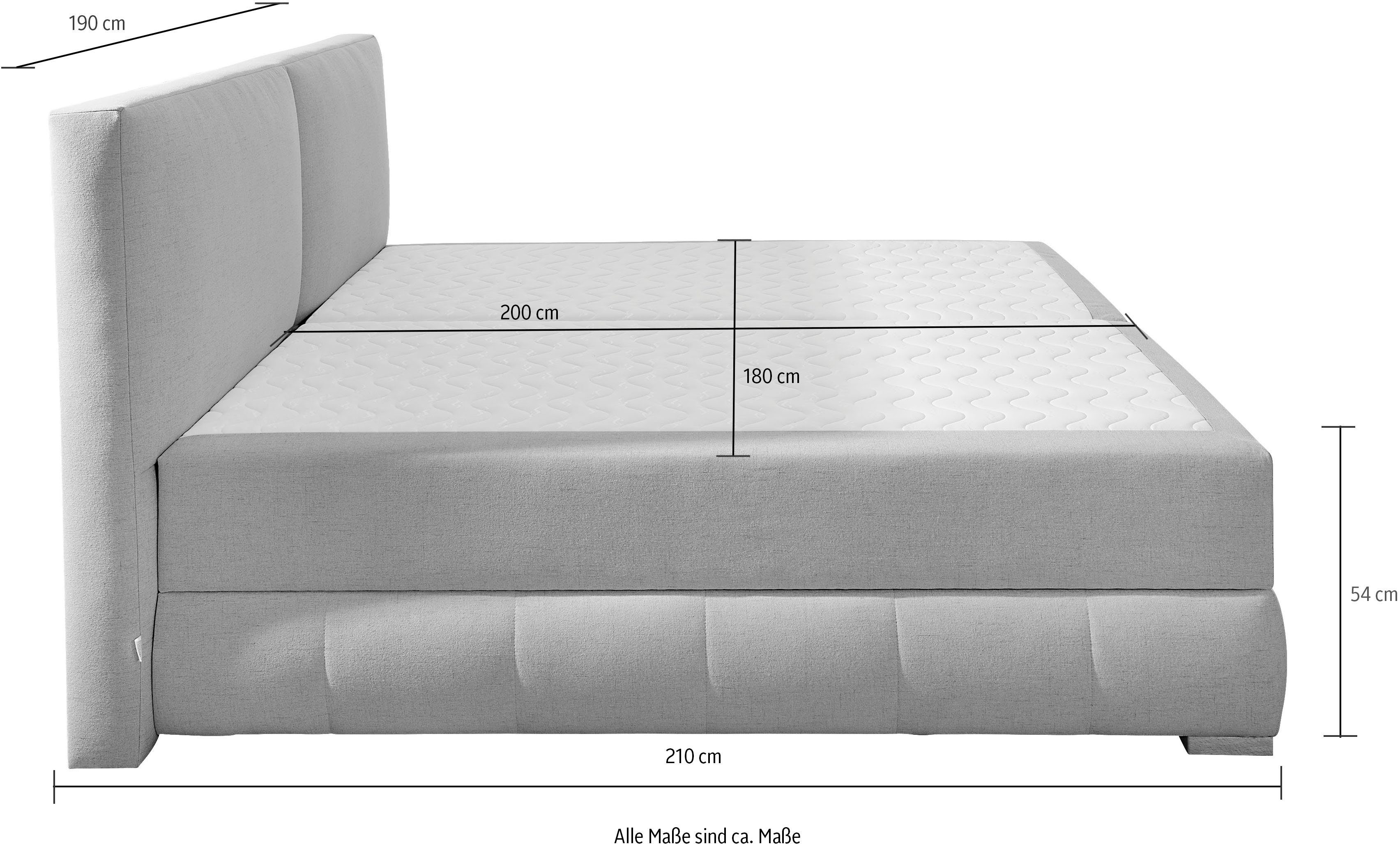 Guido Maria Kretschmer Home&Living Boxspring Wehma in h2, h3 & h4 verkrijgbaar, inclusief topper