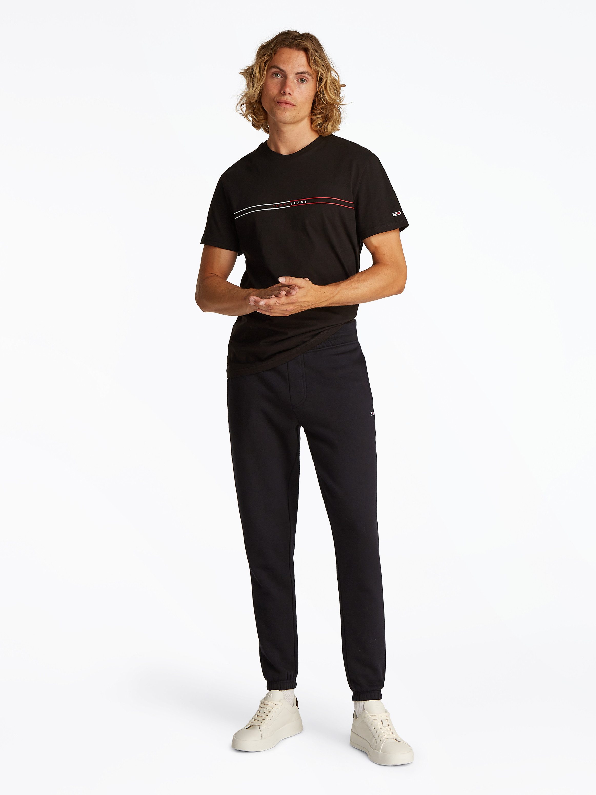 TOMMY JEANS Sweatbroek TJM SLIM S FLAG SWEATPANT