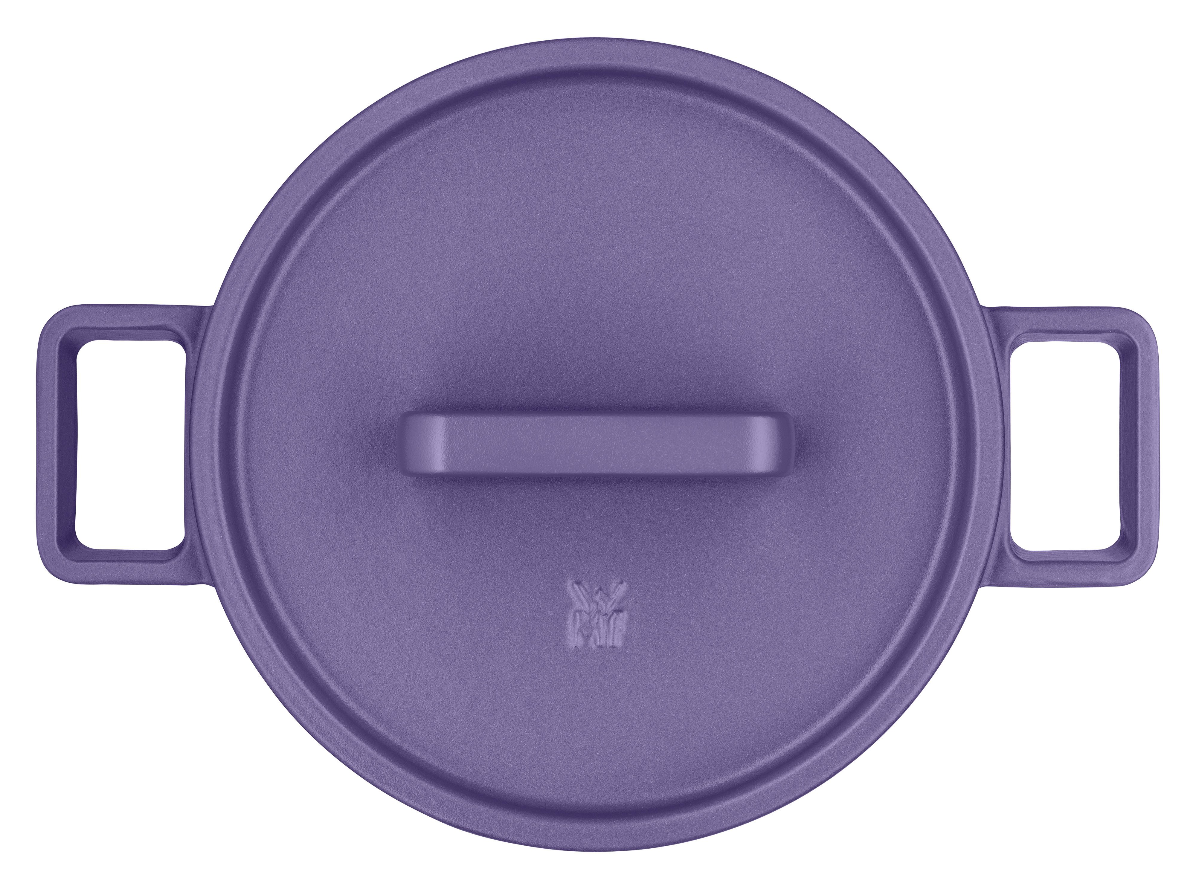 WMF Braadpan Flavour, Ø 24 cm 5,2 liter, gietijzeren kookgerei, deksel met condensatienoppen
