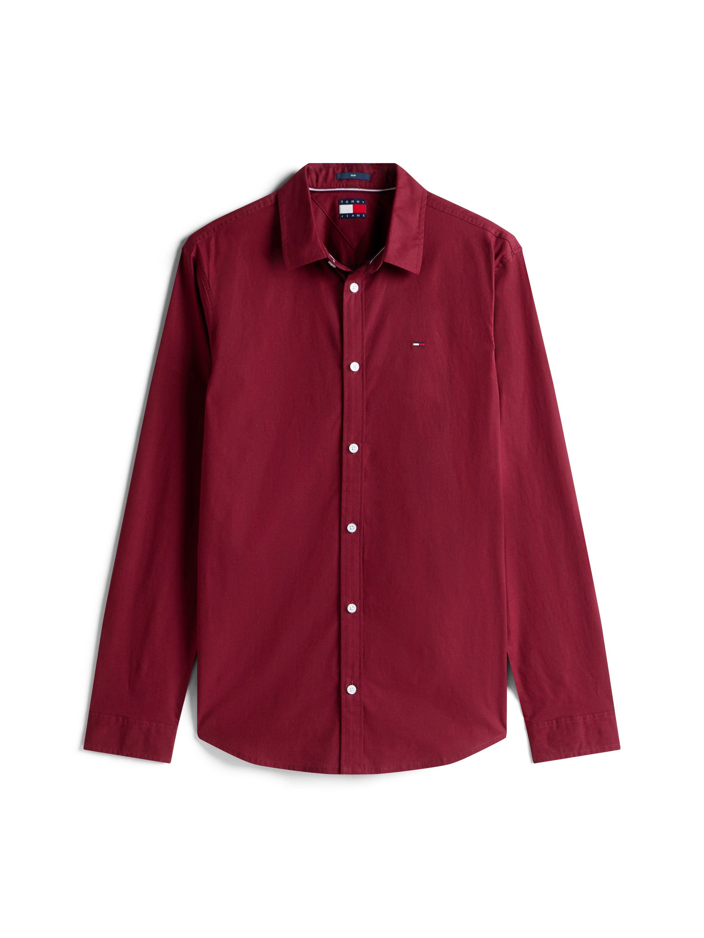 TOMMY JEANS Overhemd met lange mouwen Sabim Stretch Hemd Shirt Stretch shirt, premium, slim fit, met elastaan