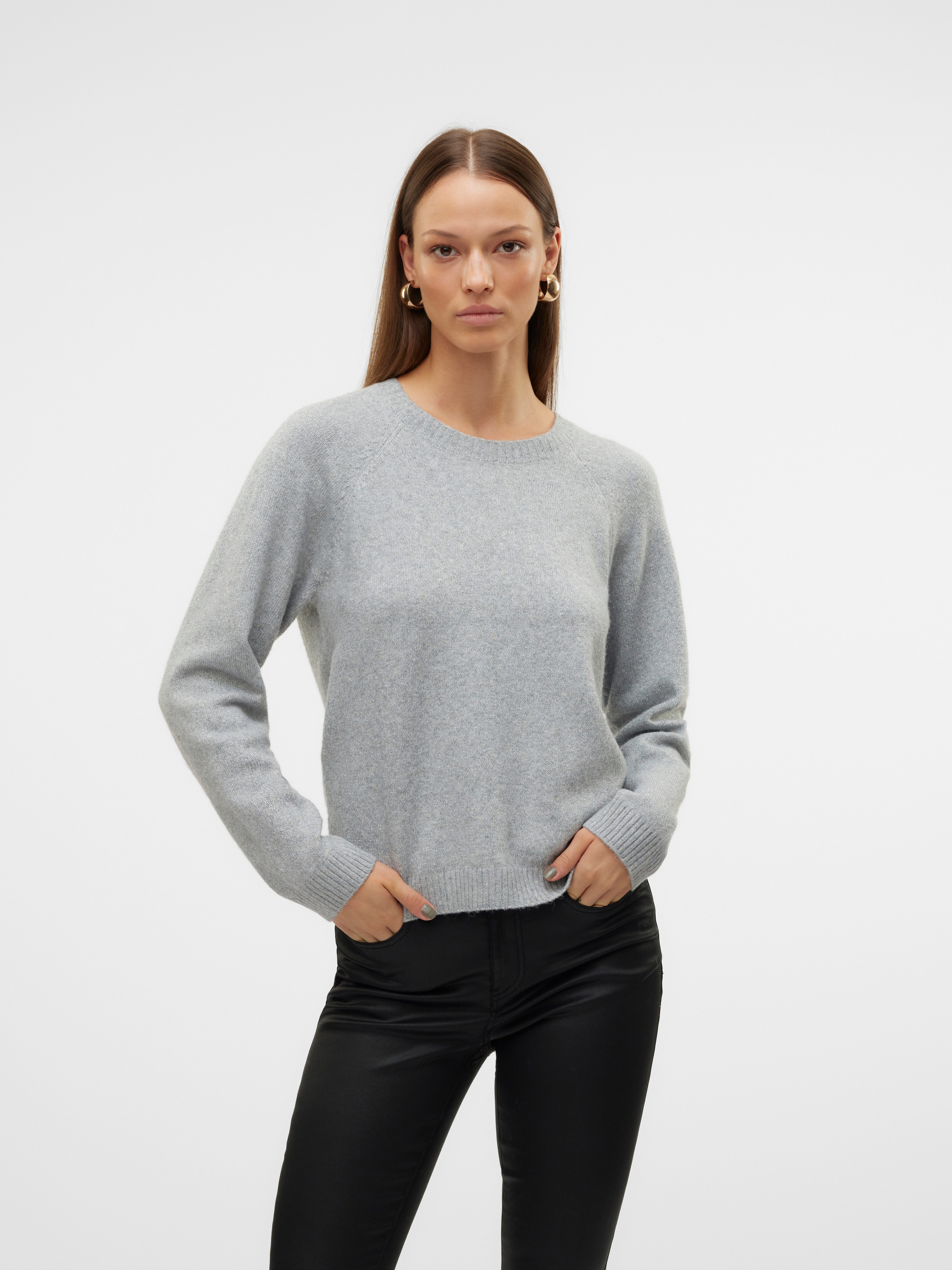 Vero Moda Trui met ronde hals VMDOFFYSHINE LS O-NECK BLOUSE REP NOOS