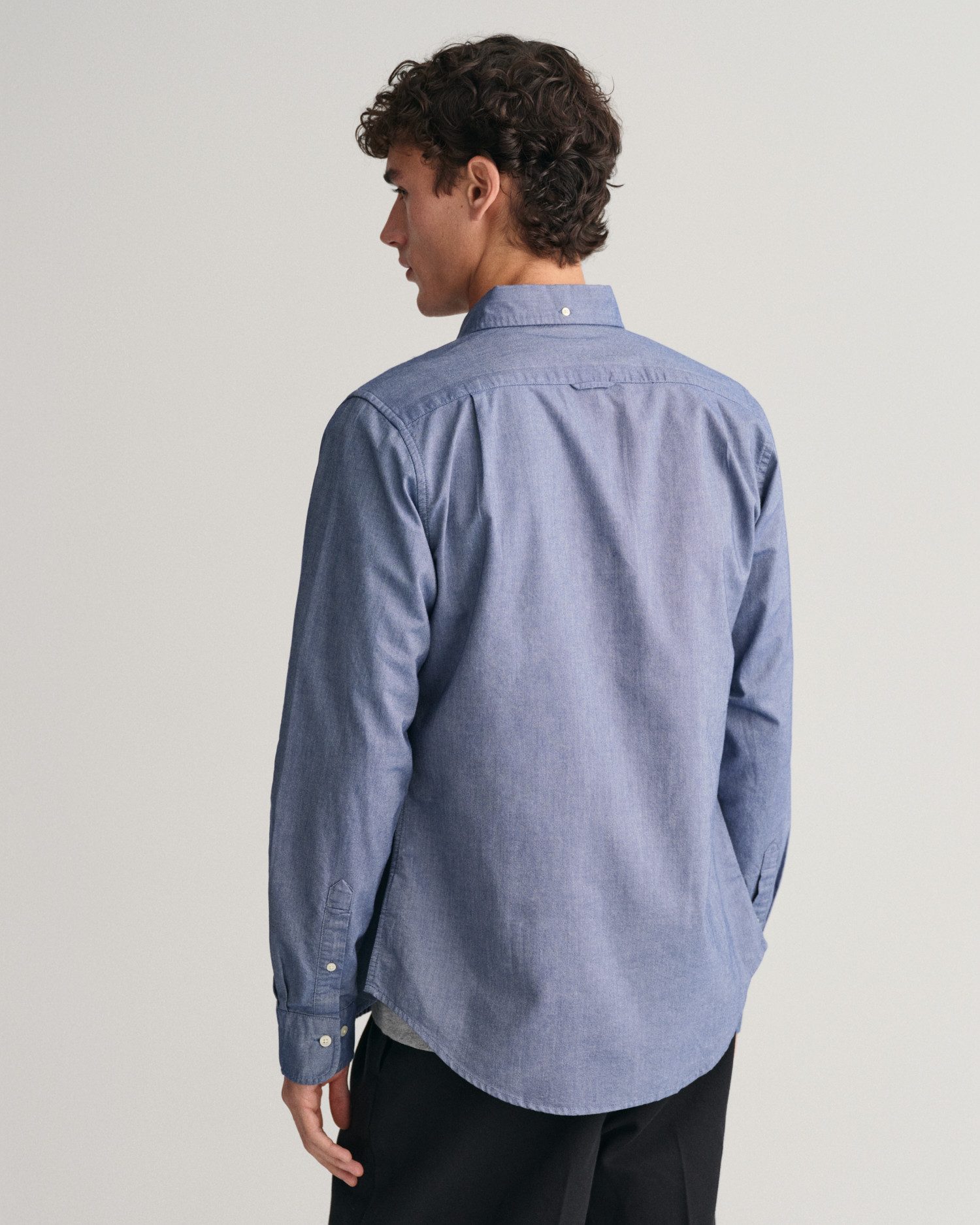 Gant Overhemd met lange mouwen Slim fit Oxford overhemd gestructureerd duurzaam dikker