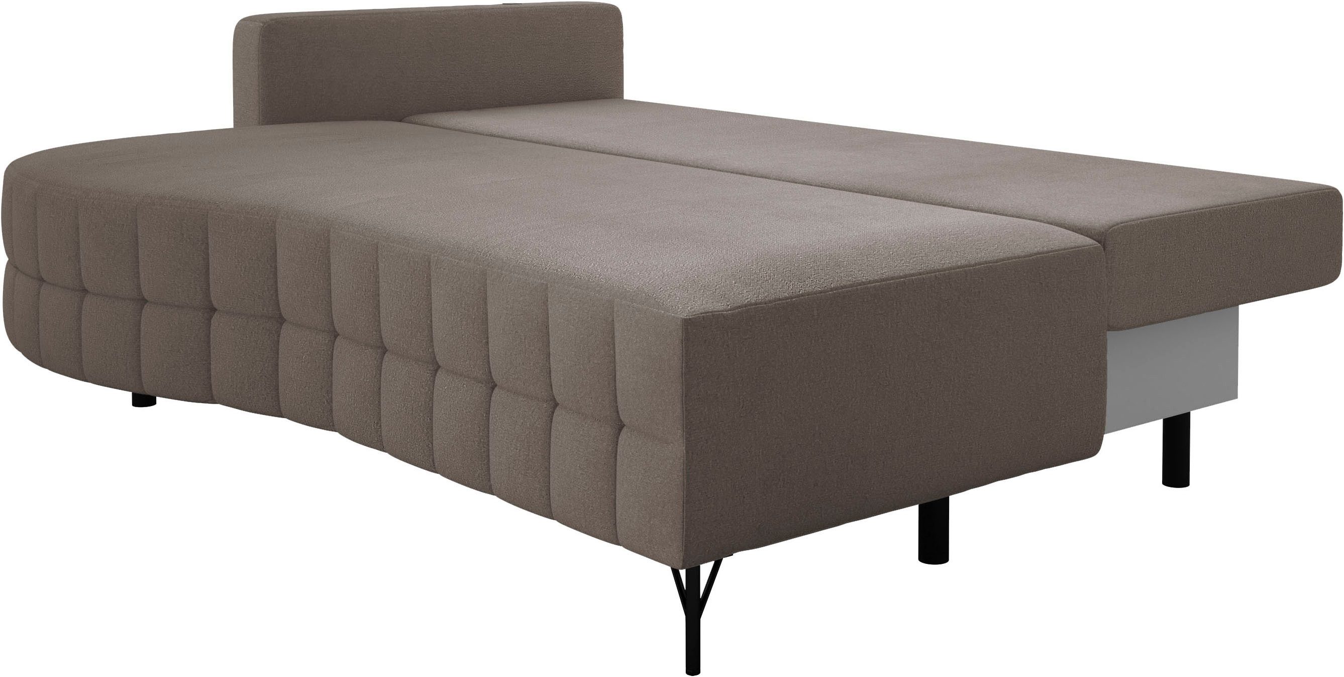 exxpo - sofa fashion Loungebank T wiggy slaapbank met bedfunctie en bedlade, comfortabele bonellvering, super zitcomfort, elegante vormtaal