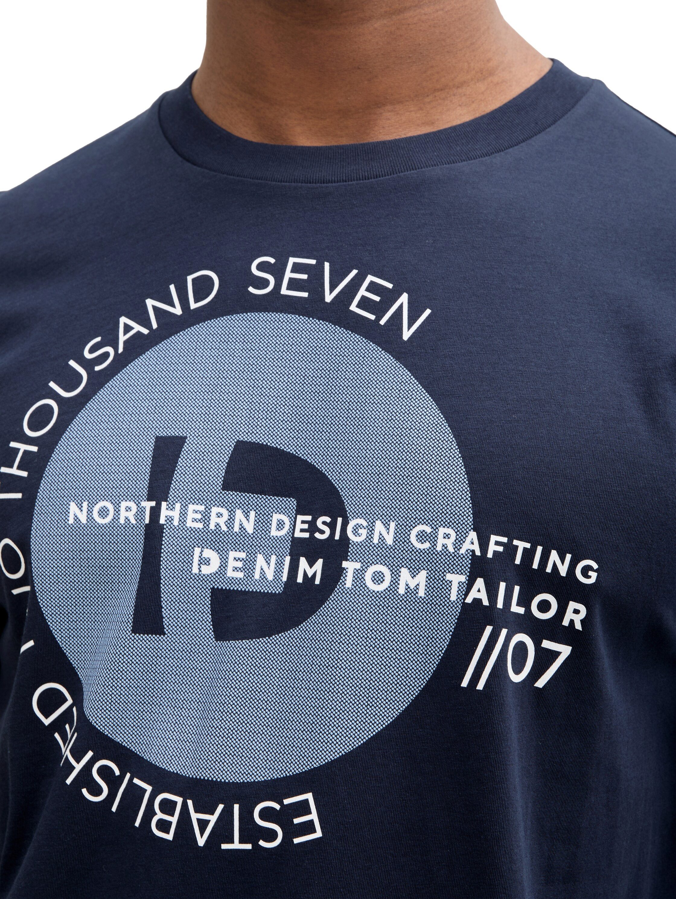 Tom Tailor Denim T-shirt met verschillende logoprints