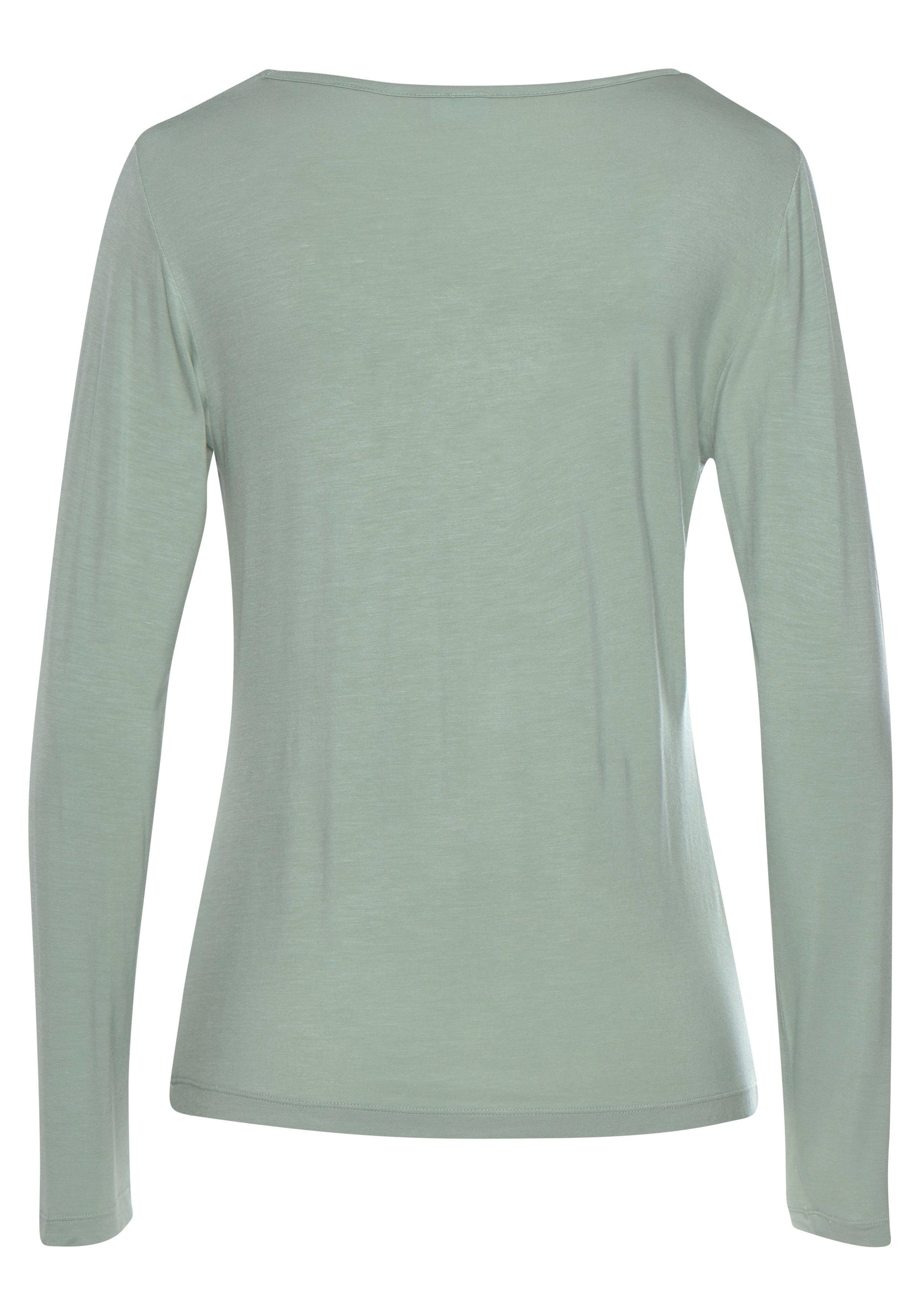 Lascana Pyjama top met kanten details