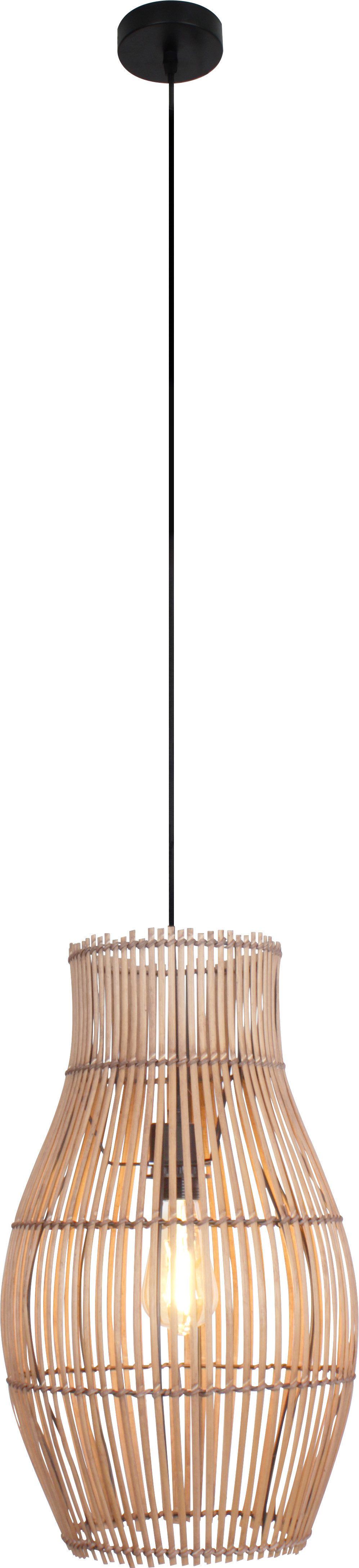 ECO-Light BAMBOO 9510 S1-H BA Hanglamp E27 Bamboe, Natuur