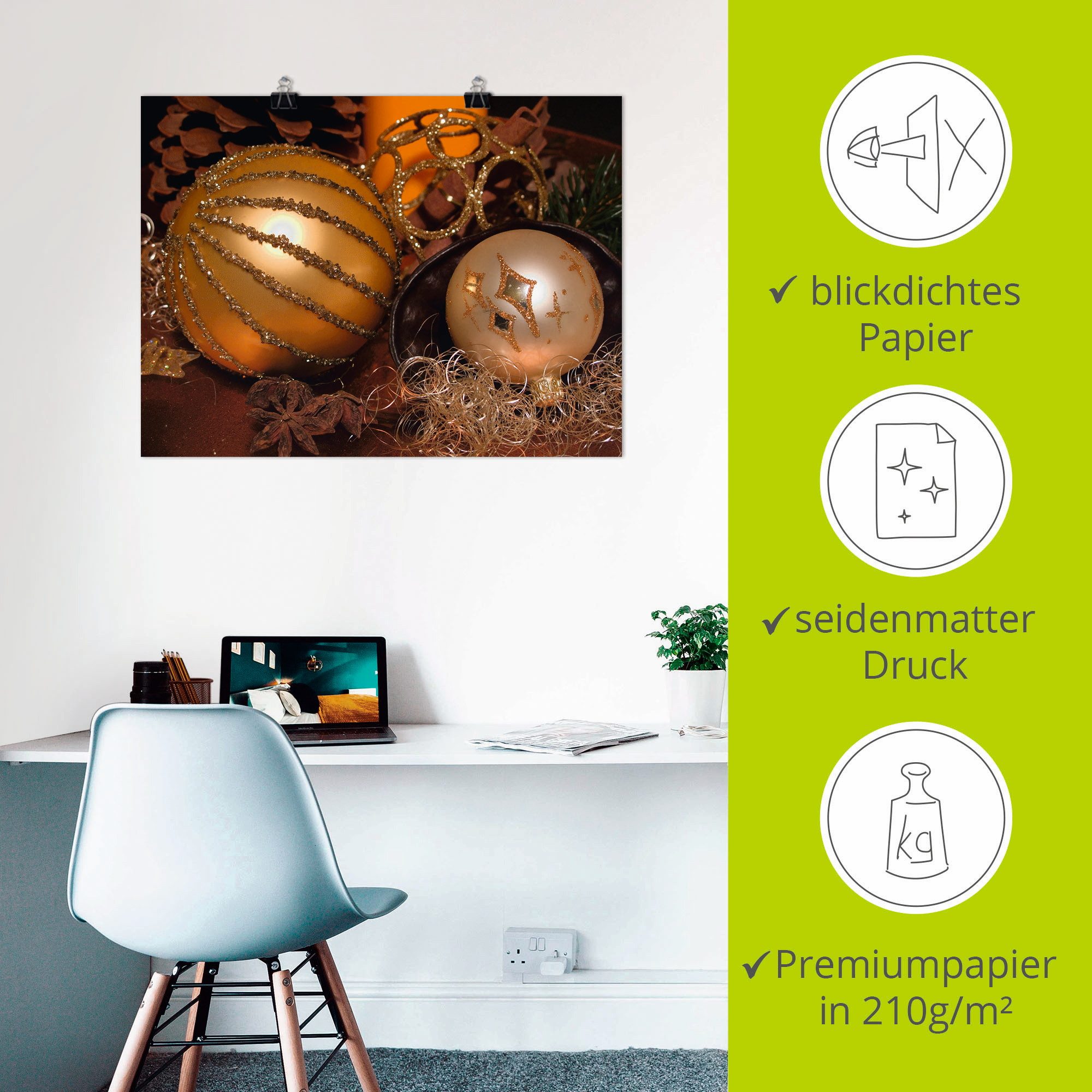 Artland Artprint Kerststuk als poster, muursticker in verschillende maten