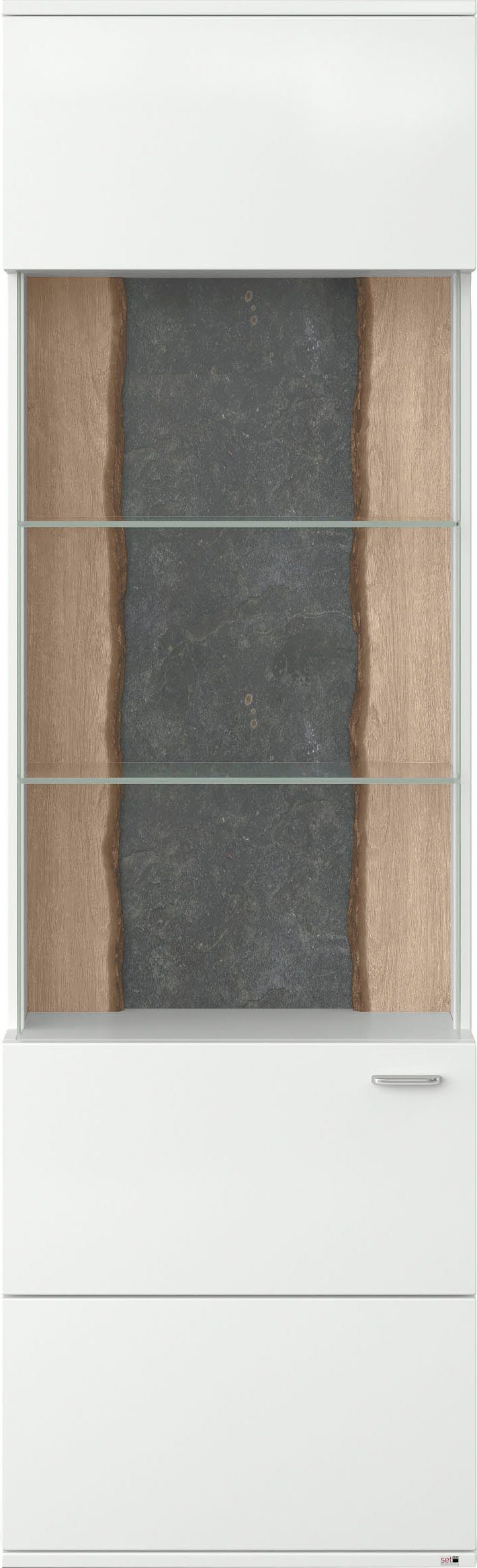 set one by Musterring Vitrinekast Tacoma Type 01, hoogte 207, 4 cm, met getinte glasdeur