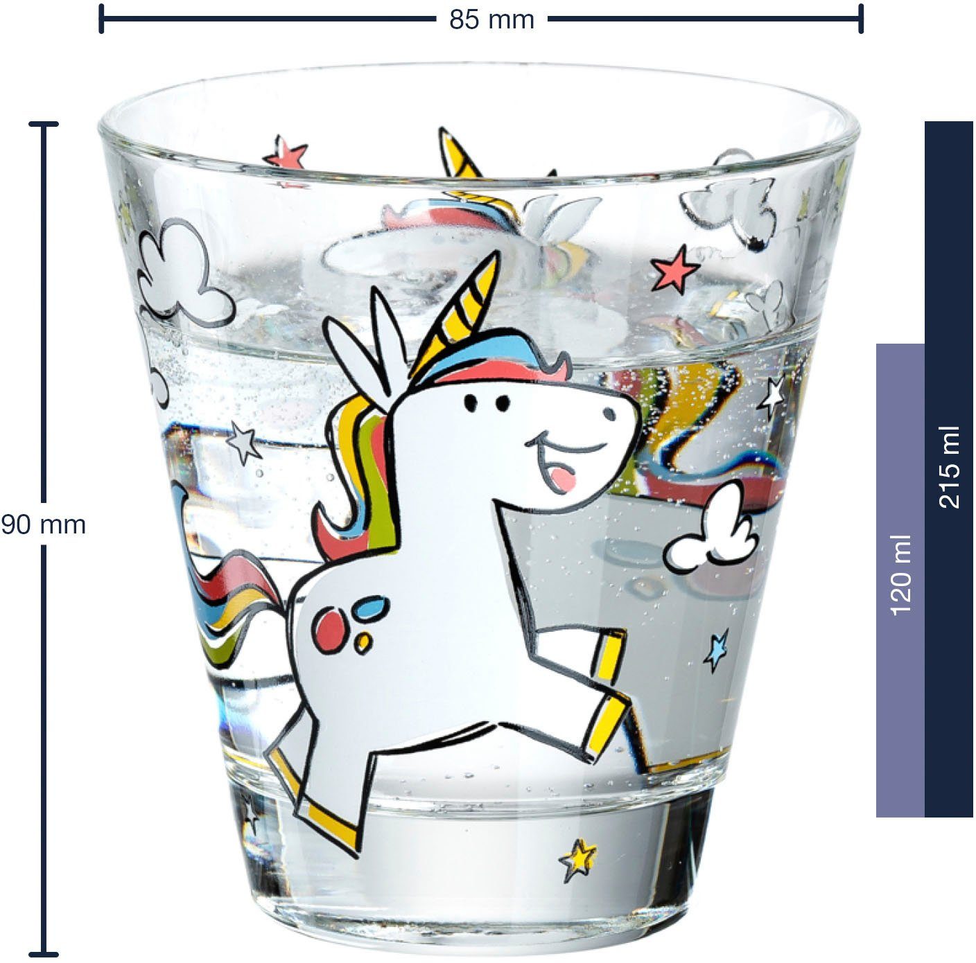 LEONARDO Kinderbeker BAMBINI eenhoorn (set, 6-delig)