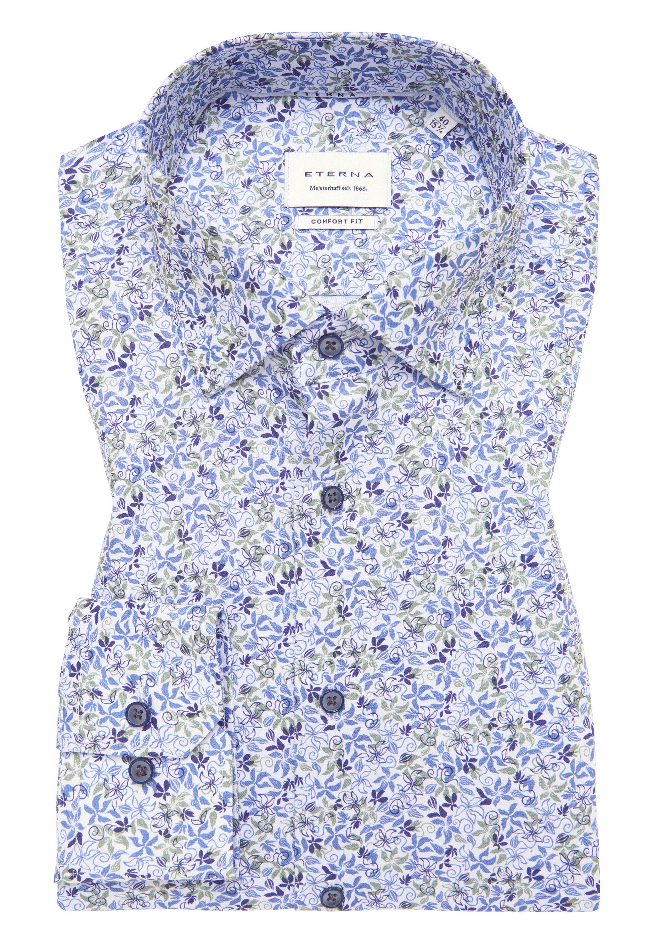 Eterna Overhemd met lange mouwen Comfort fit NON IRON (strijkvrij)