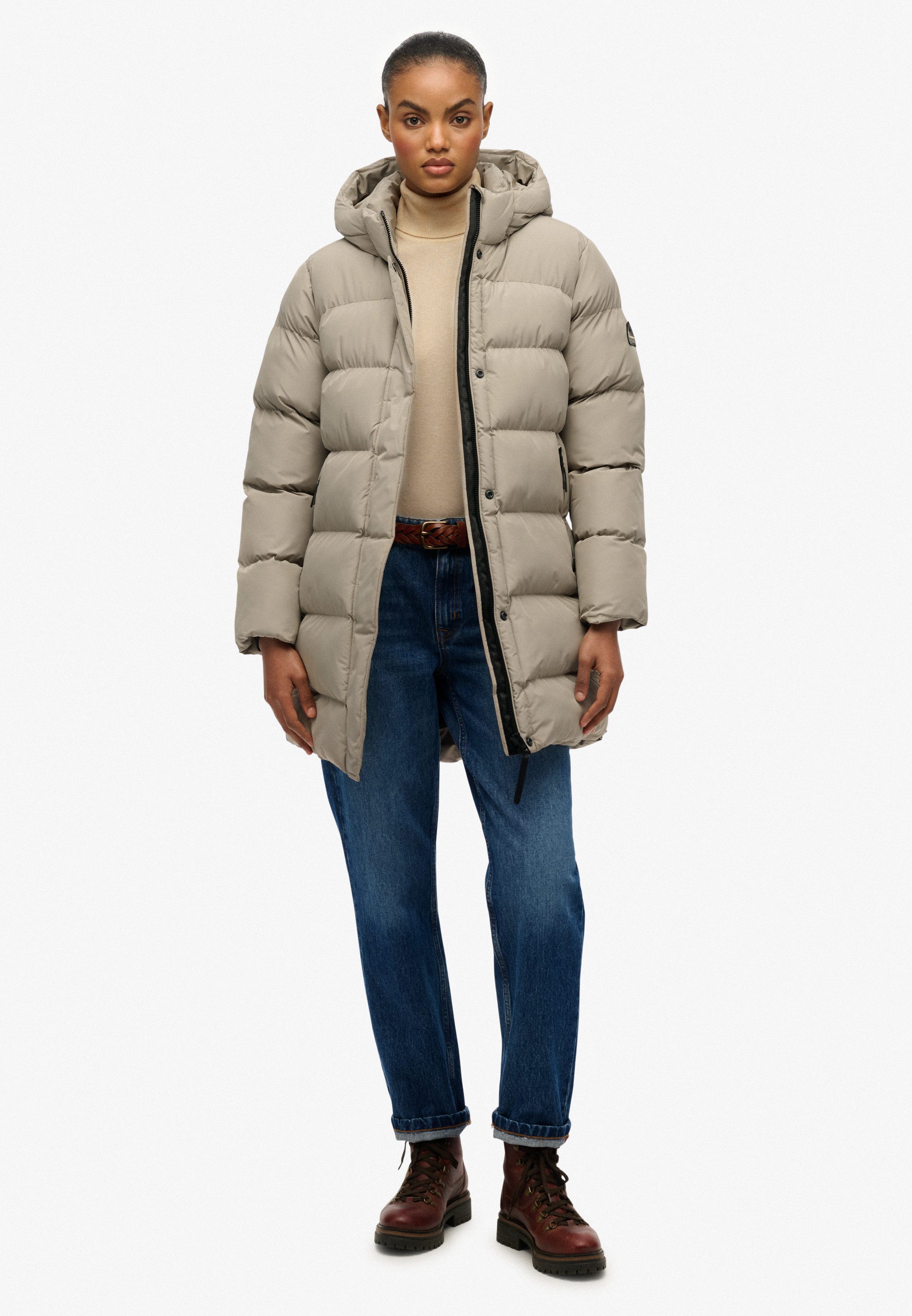 Superdry Gewatteerde jas HOODED SPORTS PUFFER MID JKT