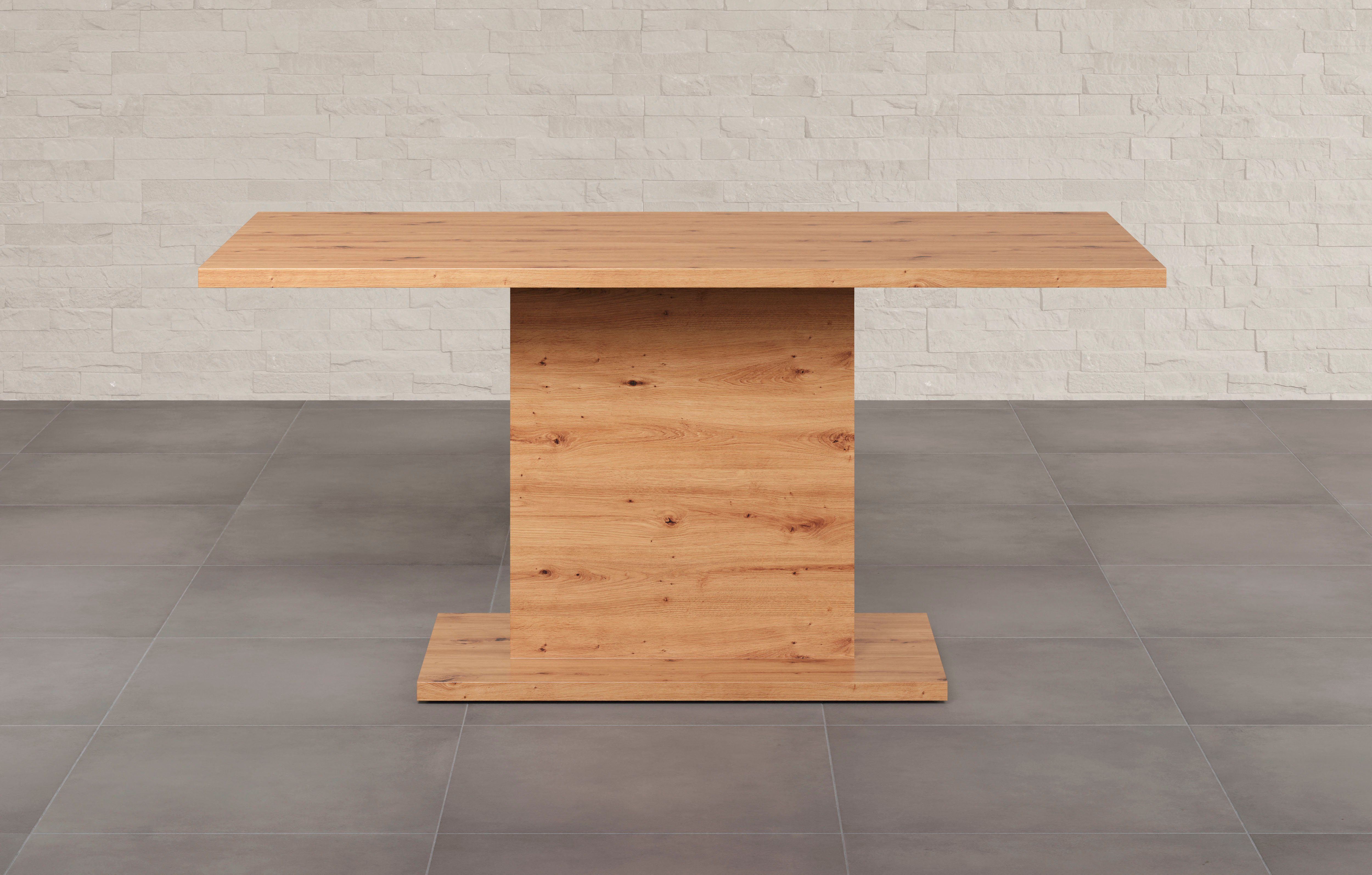 Home affaire Eettafel Ambres Zuilentafel geschikt voor 6 personen - (B/D/H) 160/80/76 cm