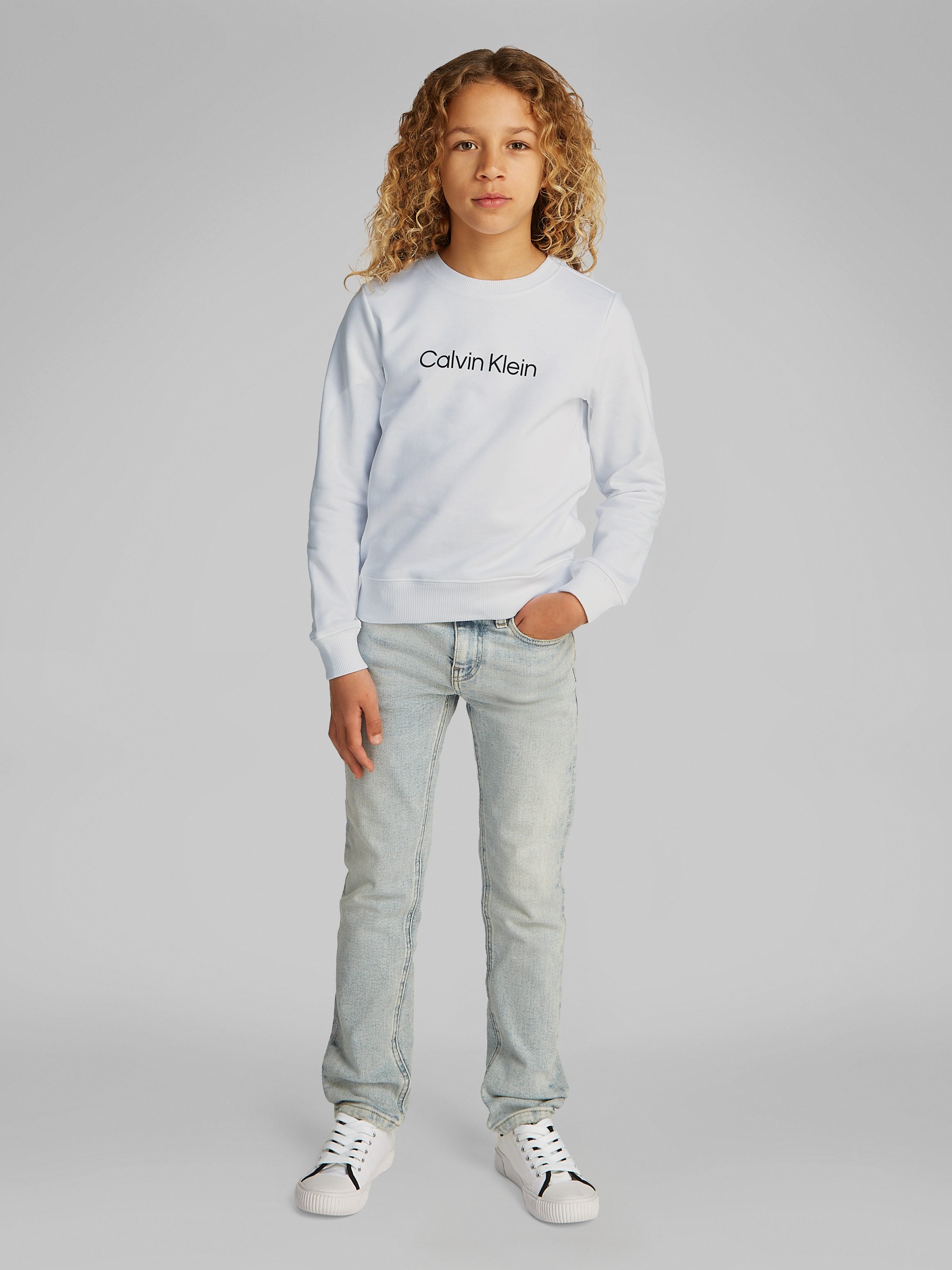 Calvin Klein Sweatshirt INST. LOGO REGULAR CN met een logo-opschrift