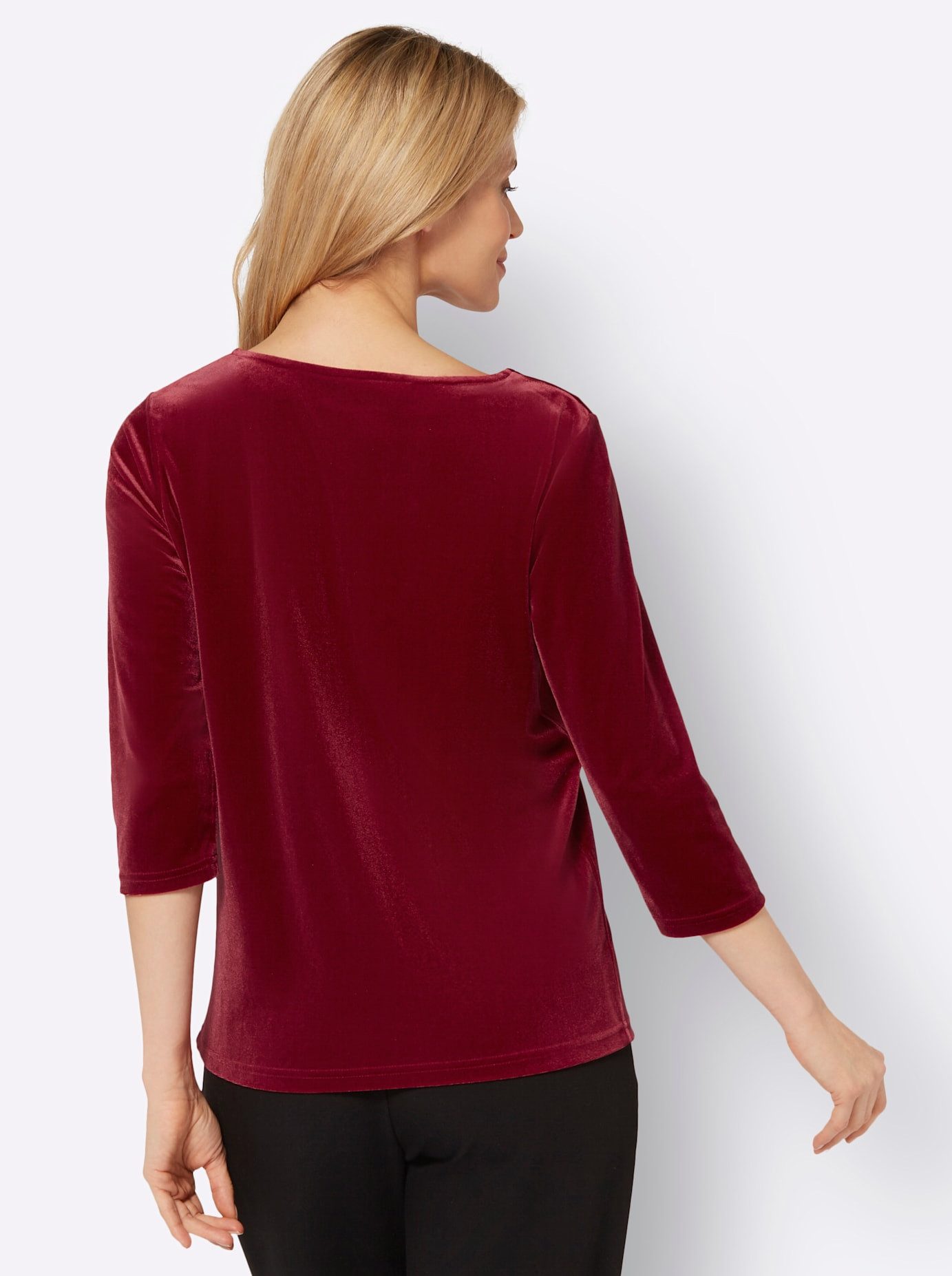 Classic Basics Shirt met 3/4 mouwen Fluwelen shirt (1-delig)