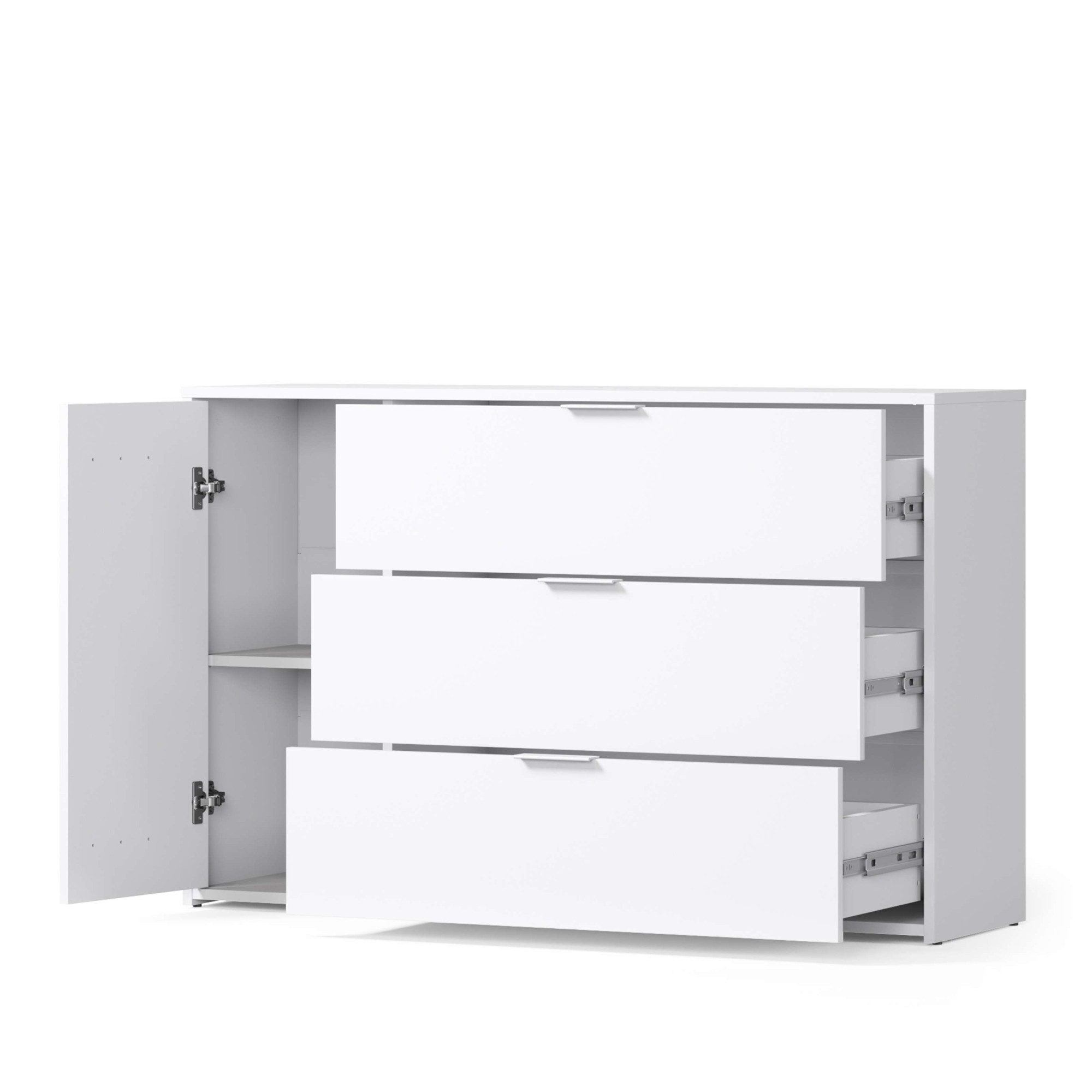 INOSIGN Kast Commode Calera met draaideur, 3 lades en MDF-lamellen