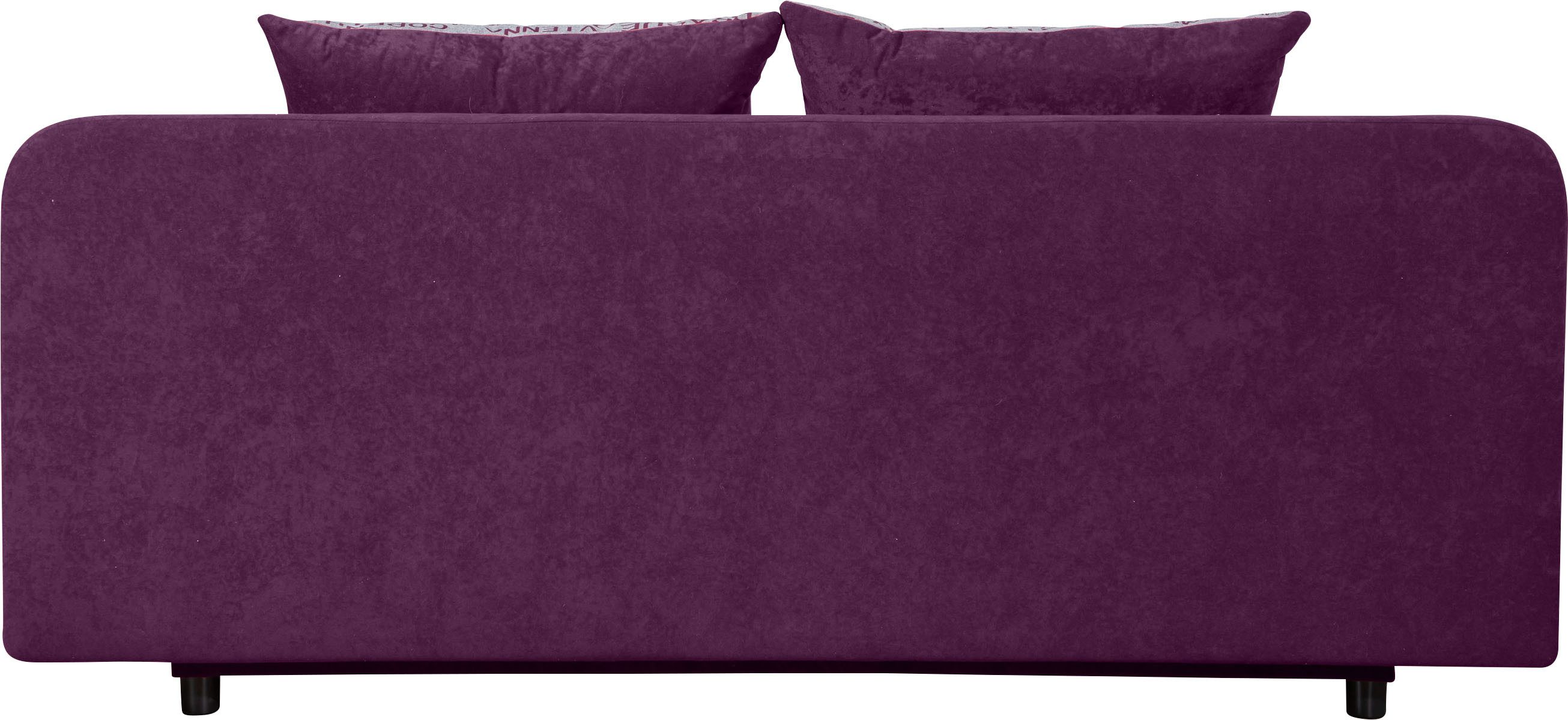 COLLECTION AB Slaapbank ULLA inclusief bedfunctie en opbergruimte Slaapbank, bedfunctie, bedlade, incl. rugkussens, armleuningkussens