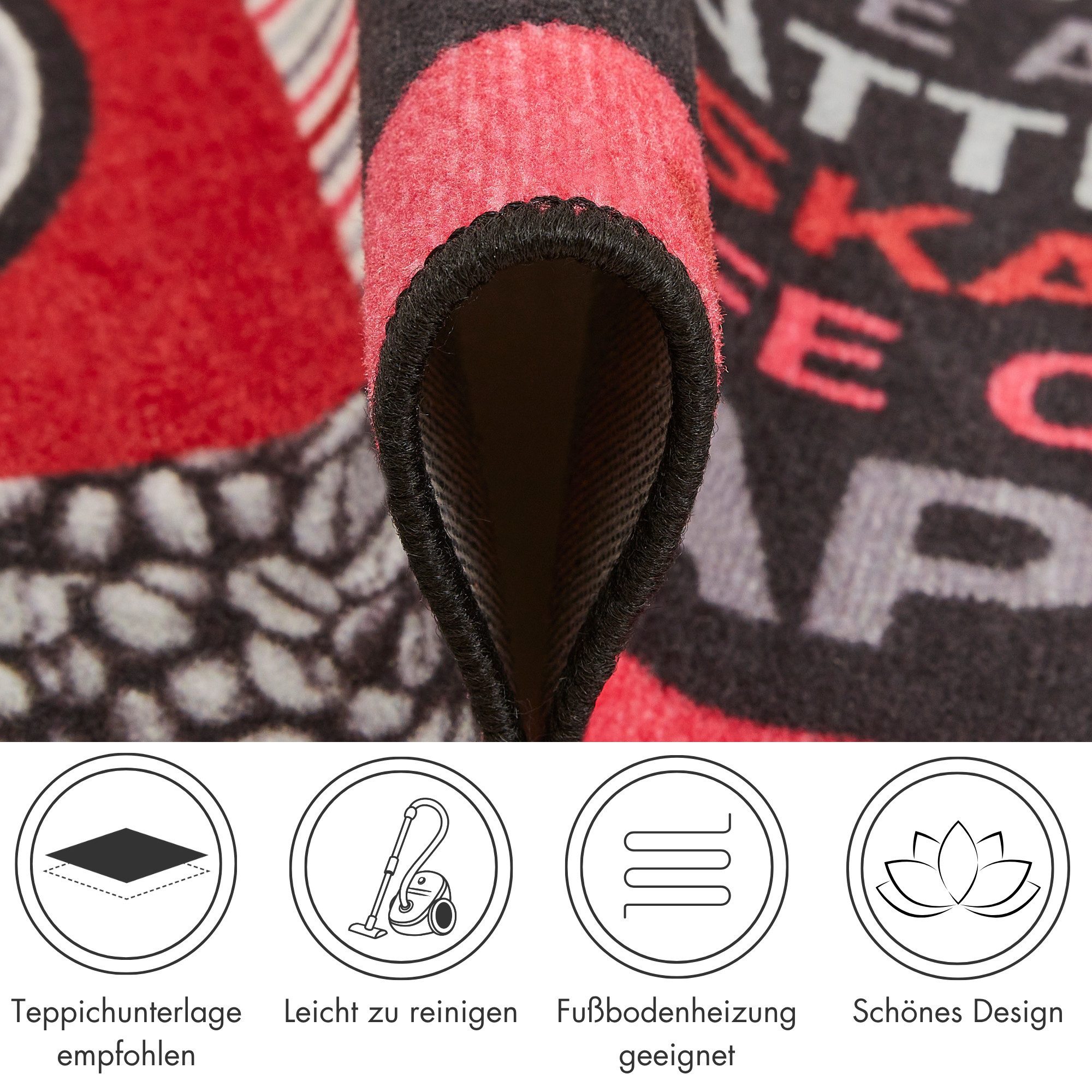 Andiamo Keukenloper Café crème Motief koffie, met een opschrift, afm. 50x150 cm, keuken