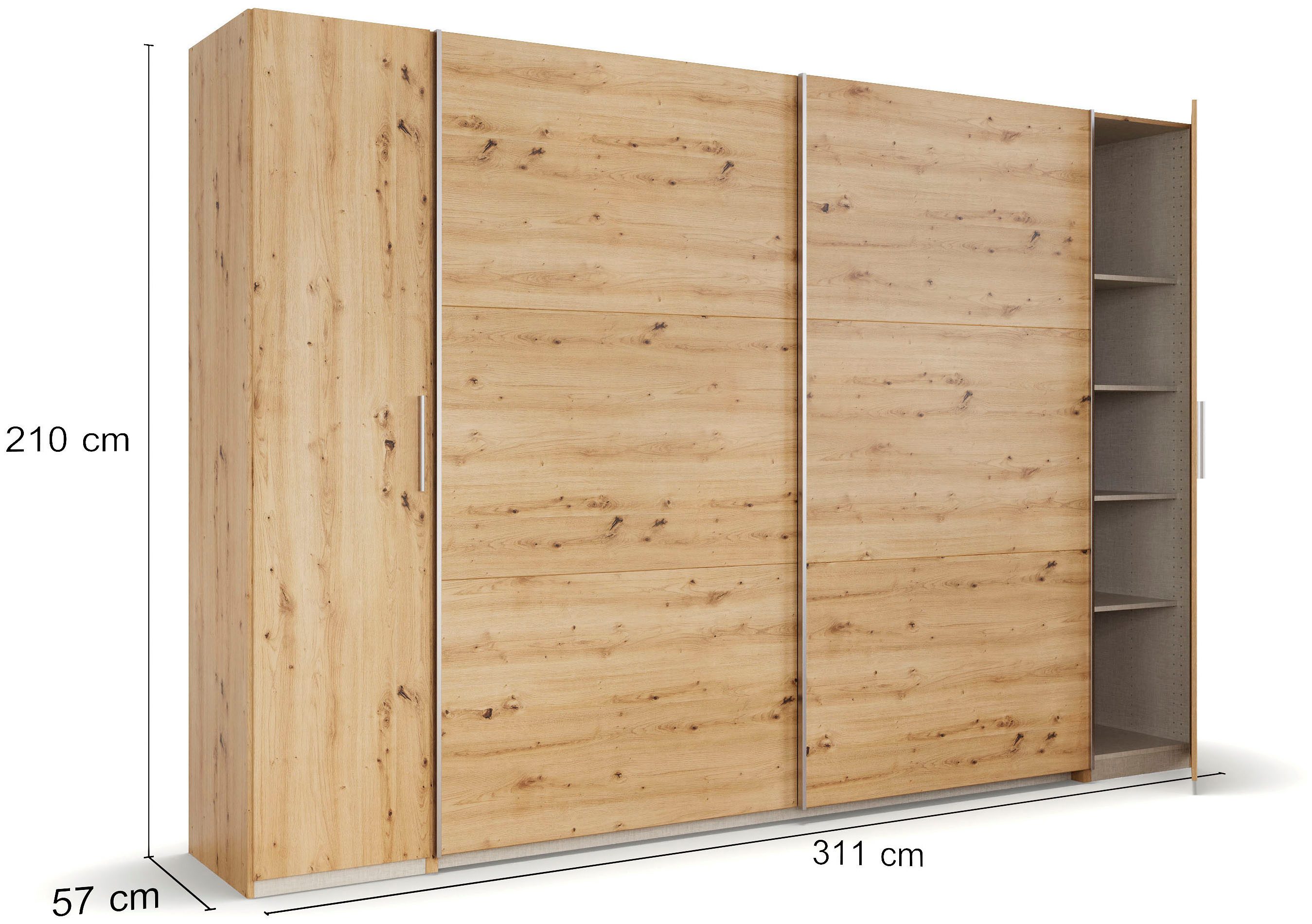 rauch Zweefdeurkast Kledingkast draaideurkast kast garderobe KRONACH TOPSELLER met draaideuren en schuifdeuren en veel legplanken made in germany