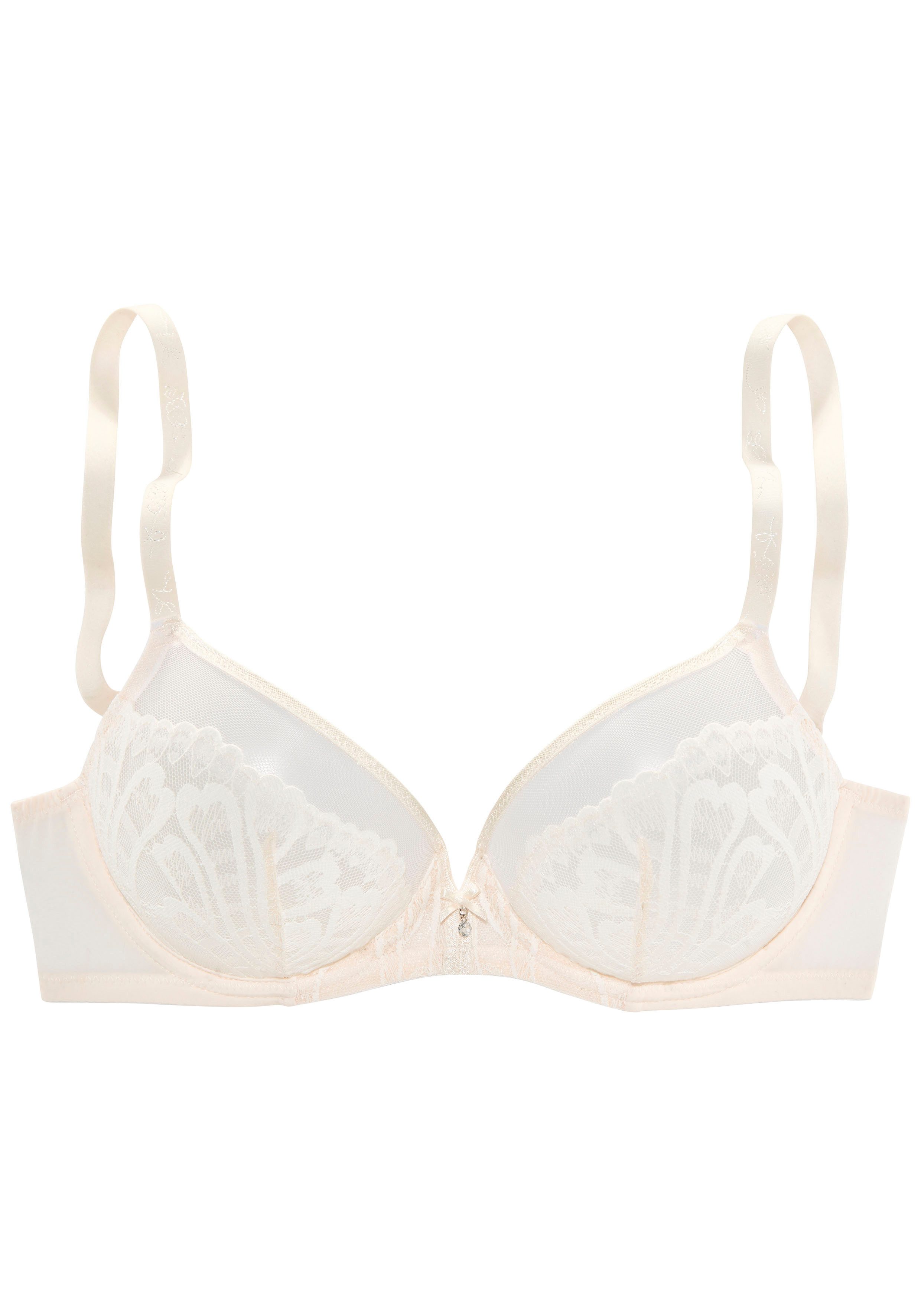 Lascana Beugel-bh FLORA met fijne kant en edel glinsterend accessoire, sexy lingerie